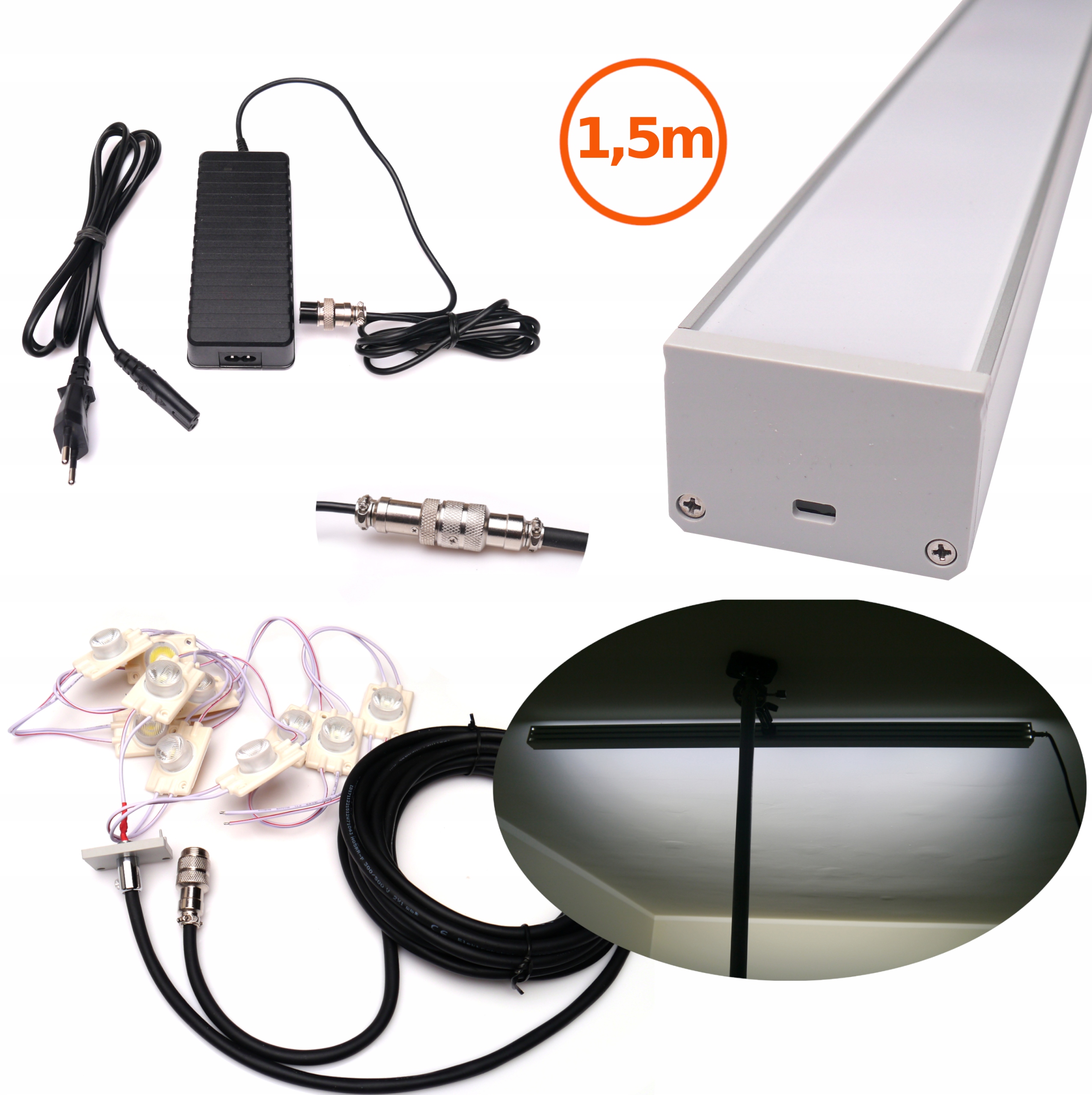 150CM lampa SMUGOWA gotowy ZESTAW do złożenia KIT