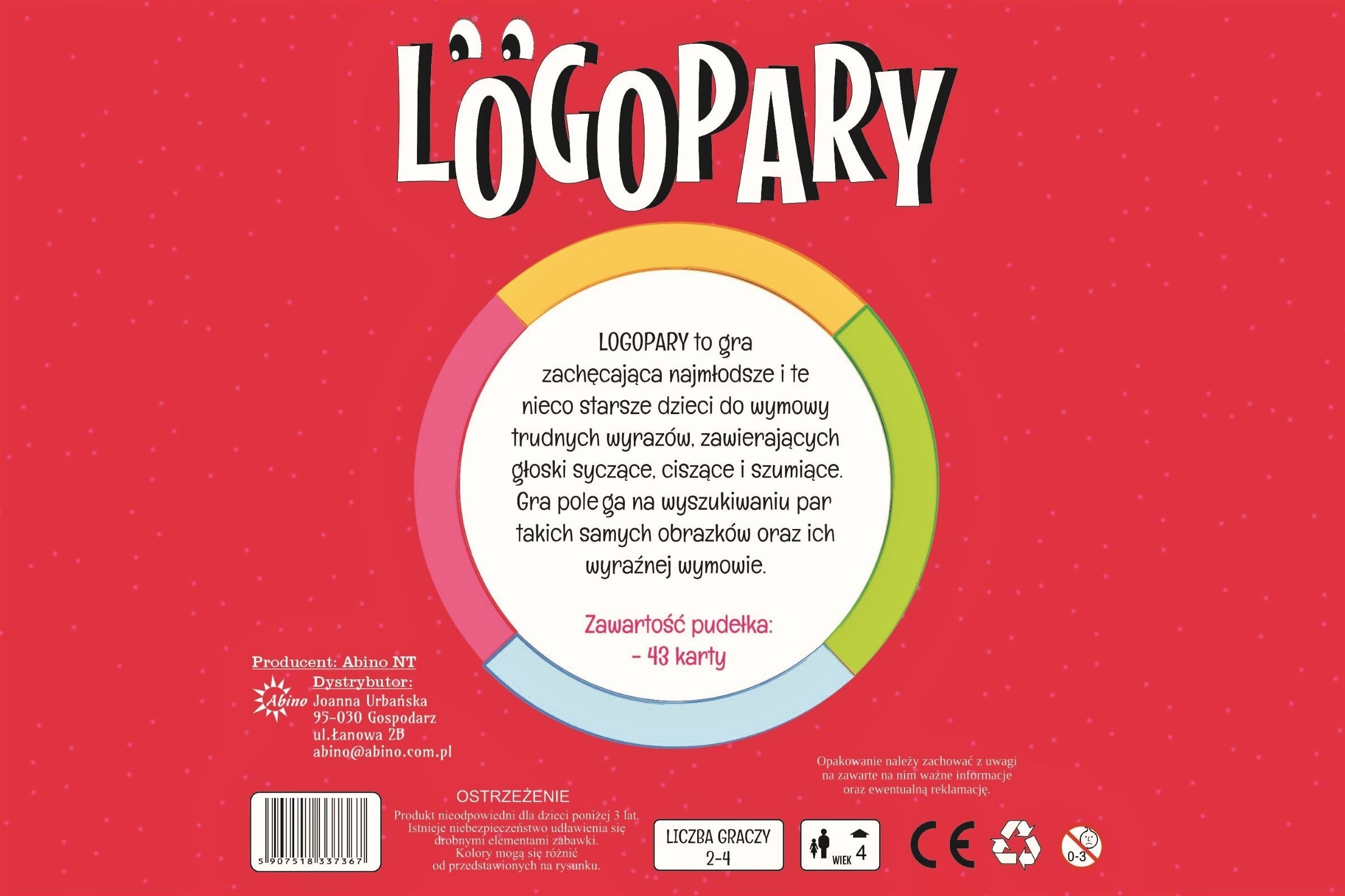 LOGOPARY GRA LOGOPEDYCZNA Abino Wydawca Abino