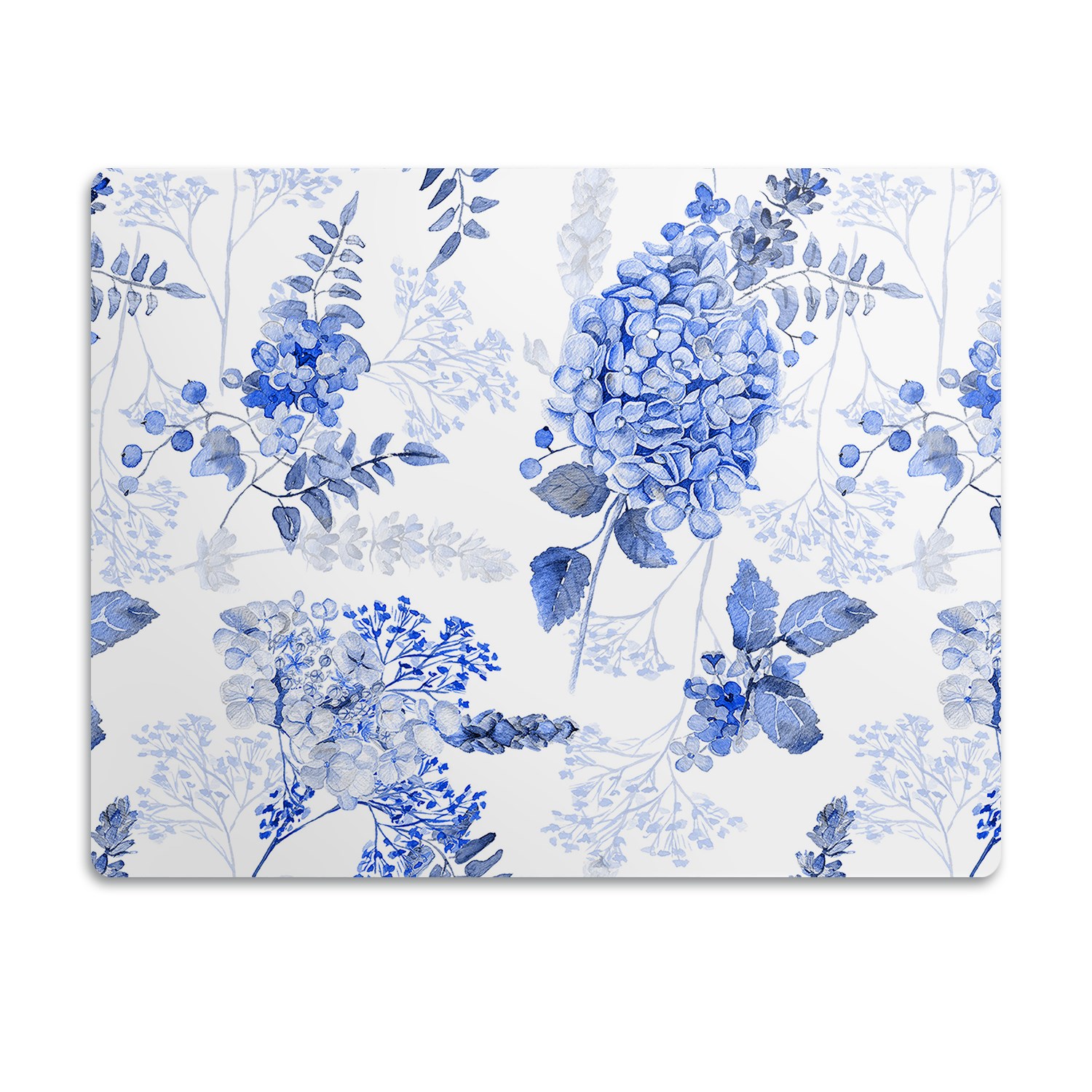 Levně Ochranná podložka pod misku Modrá hortenzie 60x40