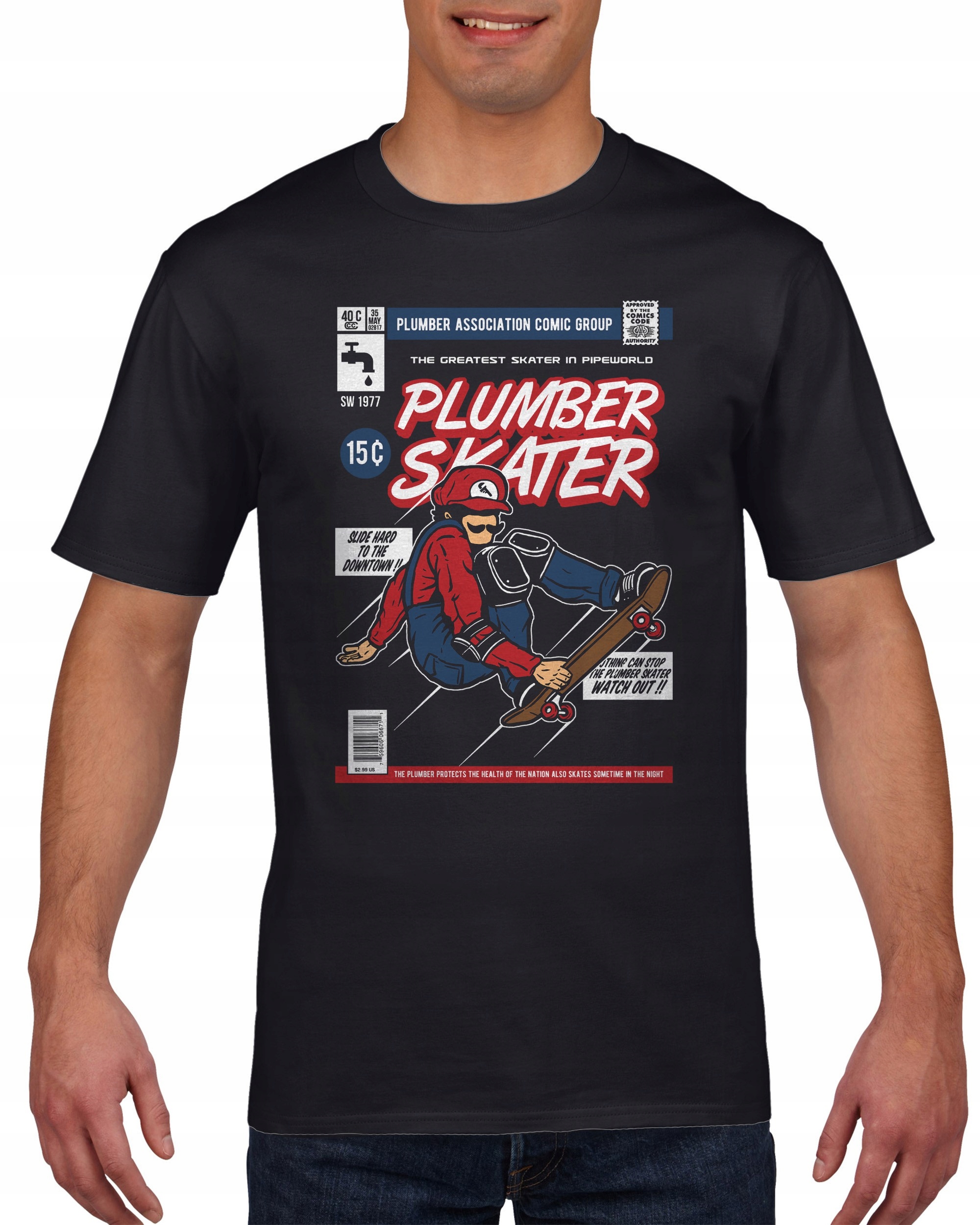 

Koszulka męska Super Mario Skater c L