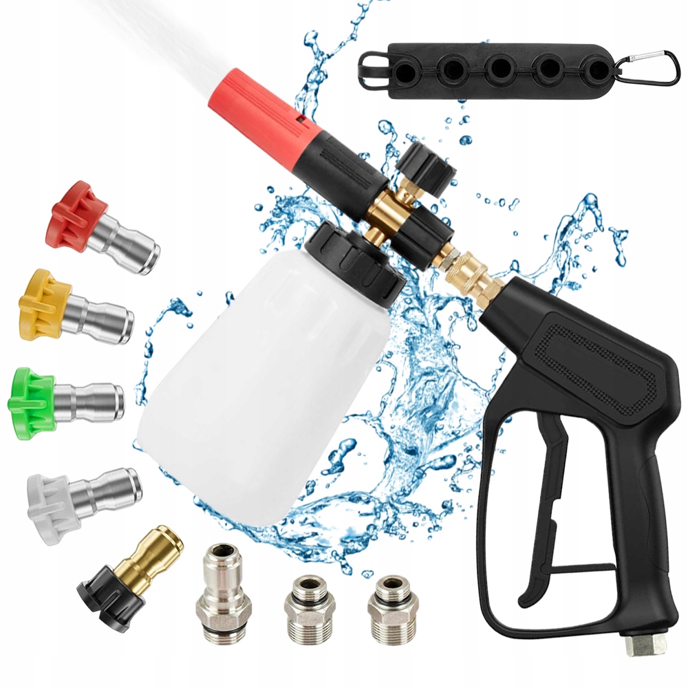 Sada Pěnových Pistolí 1 L Pro Vysokotlakou Myčku S 5 Tryskami