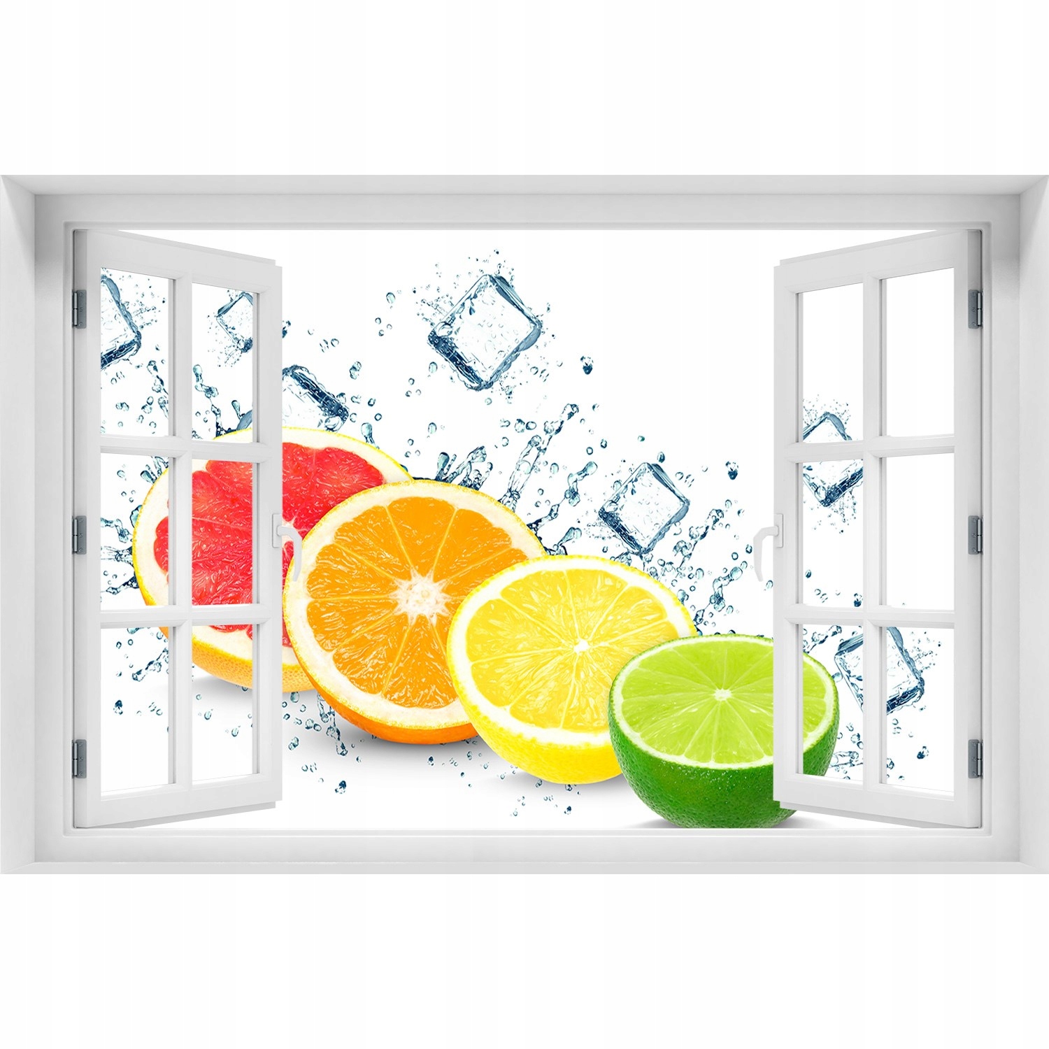 

3D Okno Naklejka ścienna Owoce cytrusowe 90x60