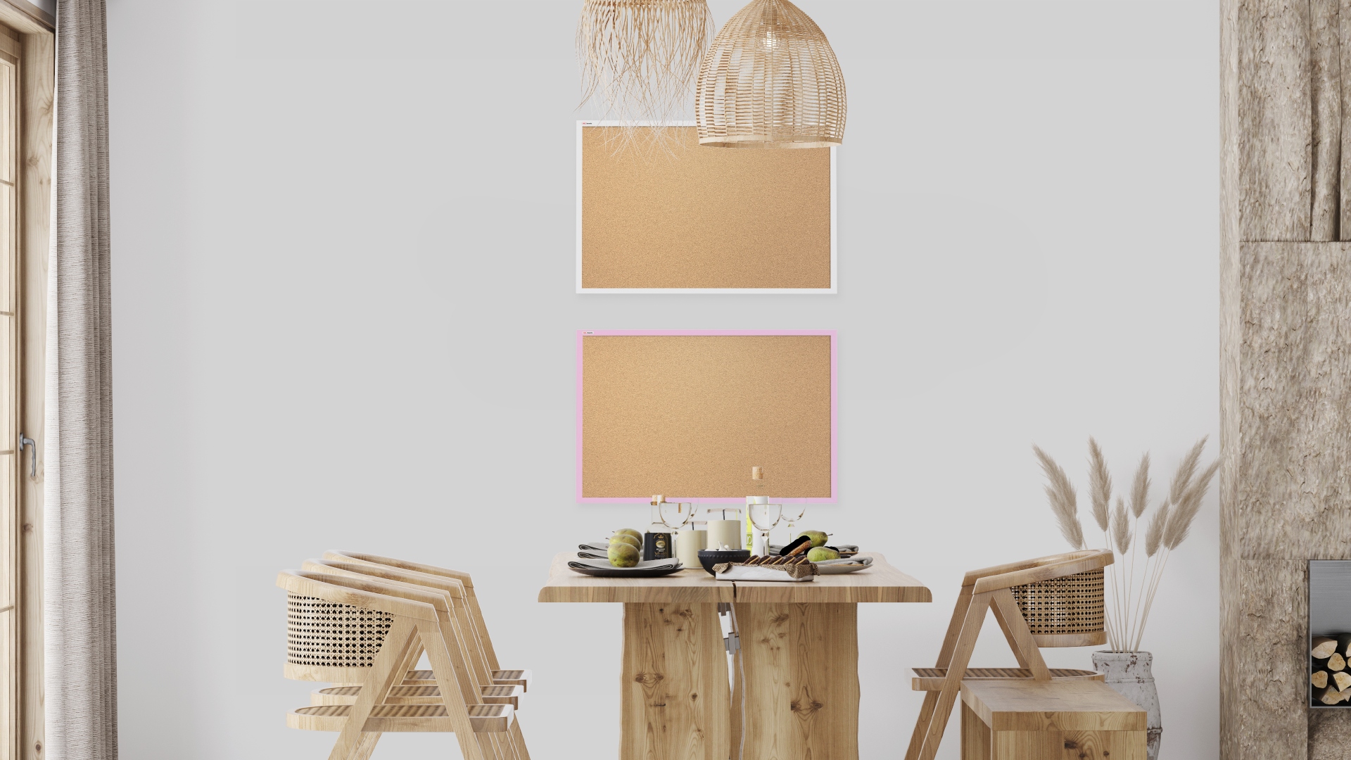 Tablica korkowa 100x80 cm biała rama drewniana Kod producenta TK108W