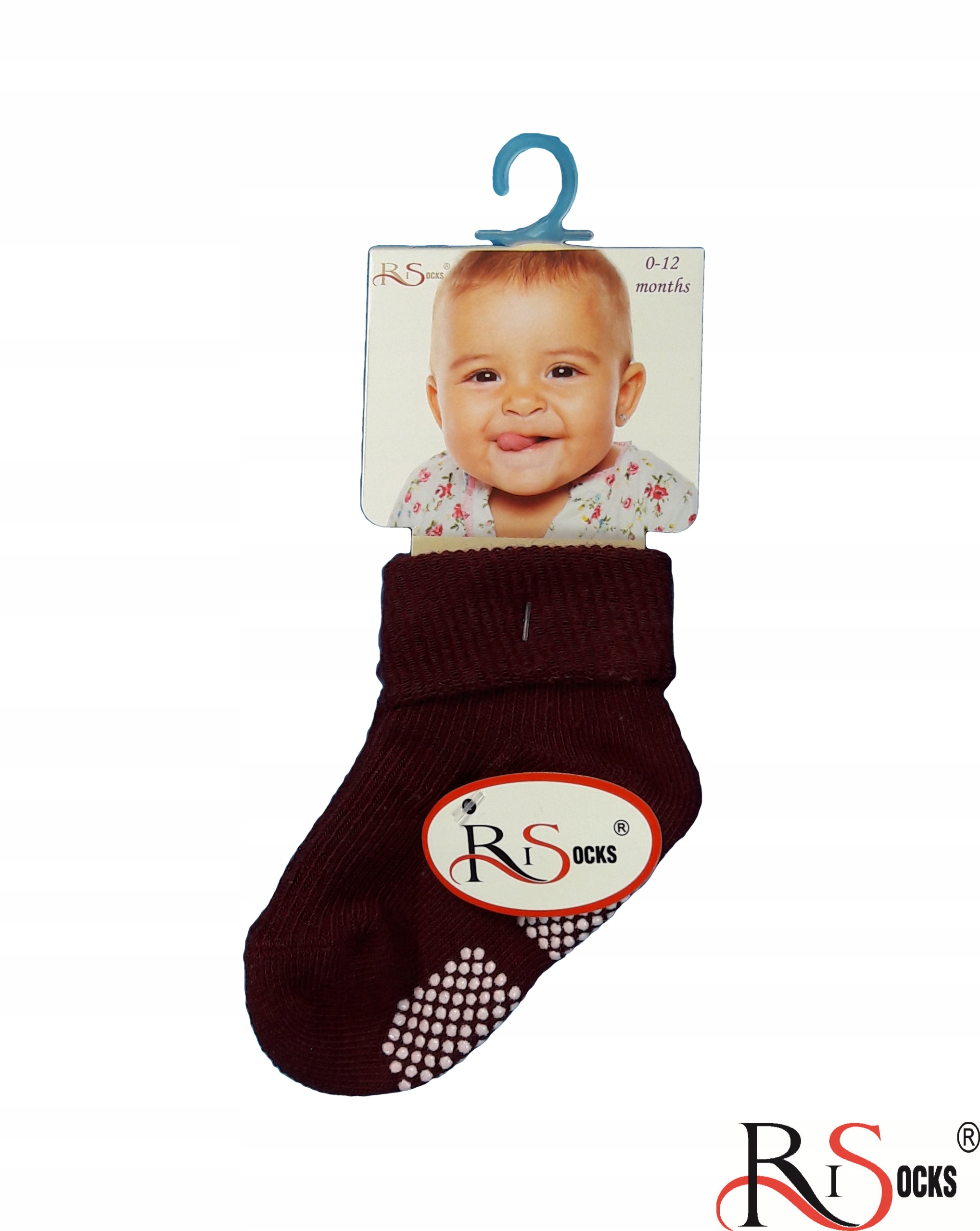 SKARPETKI NIEMOWLĘCE ABS BAWEŁNA BORDOWY 12+ Marka Inna marka