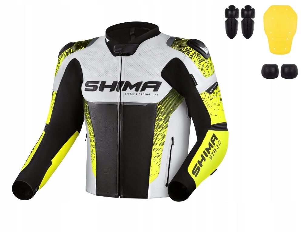Shima Str 2.0 Yellow Kožená motocyklová bunda