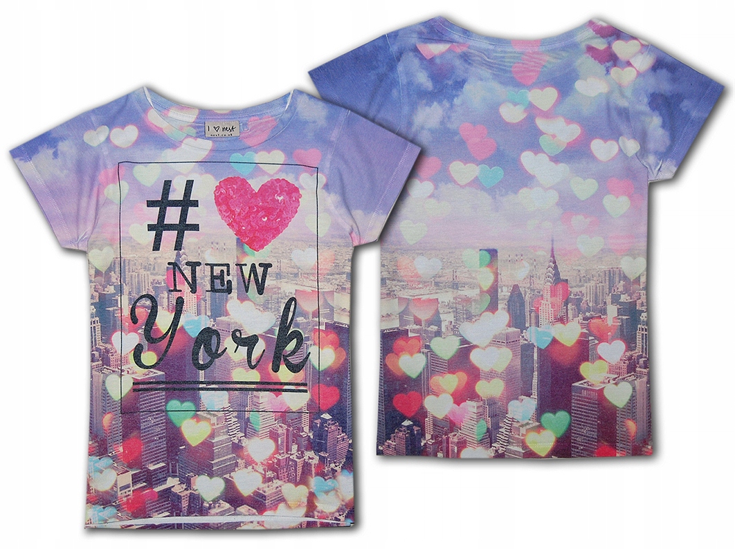 NEXT * śliczna BLUZKA print NEW YORK serca * 122