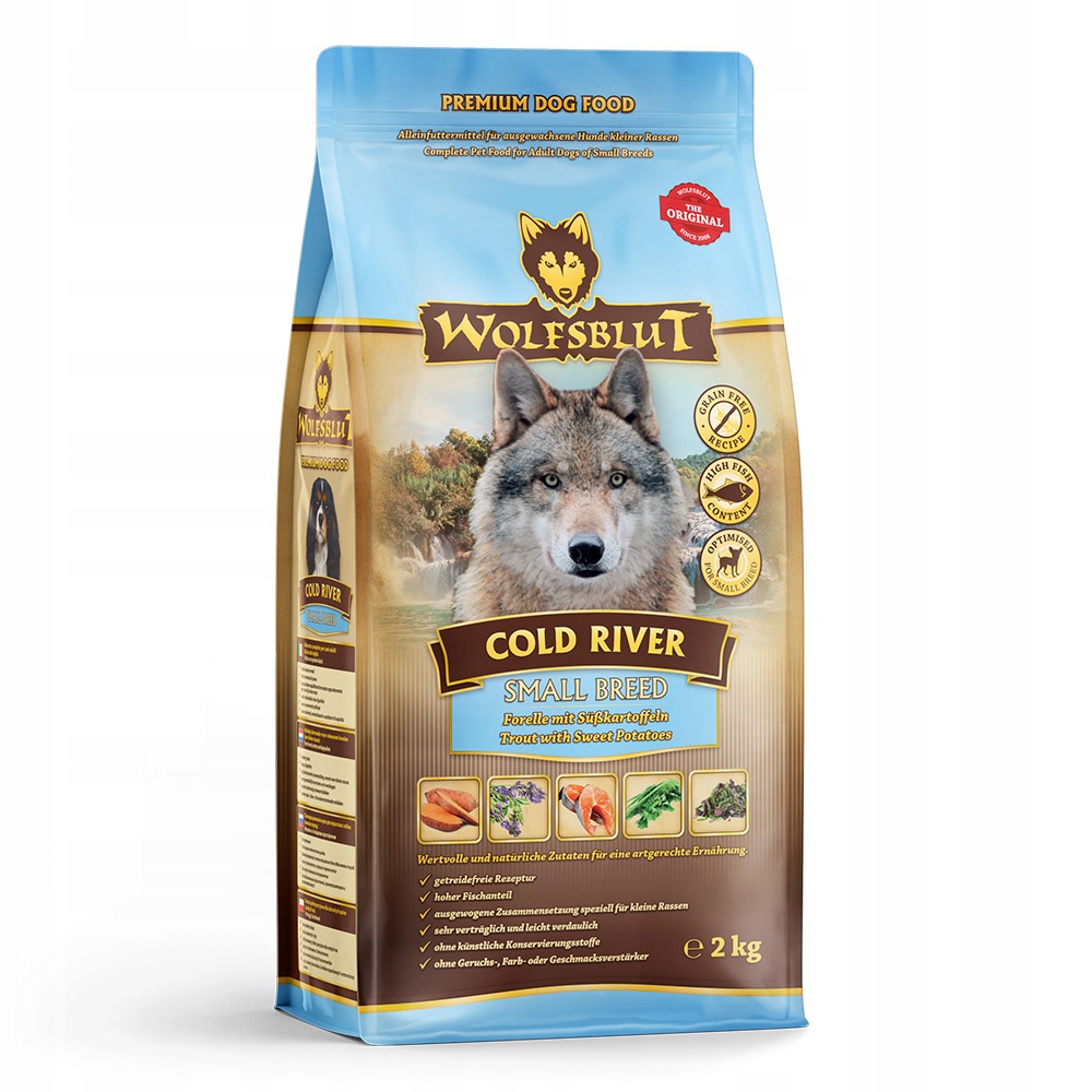 Wolfsblut Dog Cold River Small – pstruh a batáty 2 kg