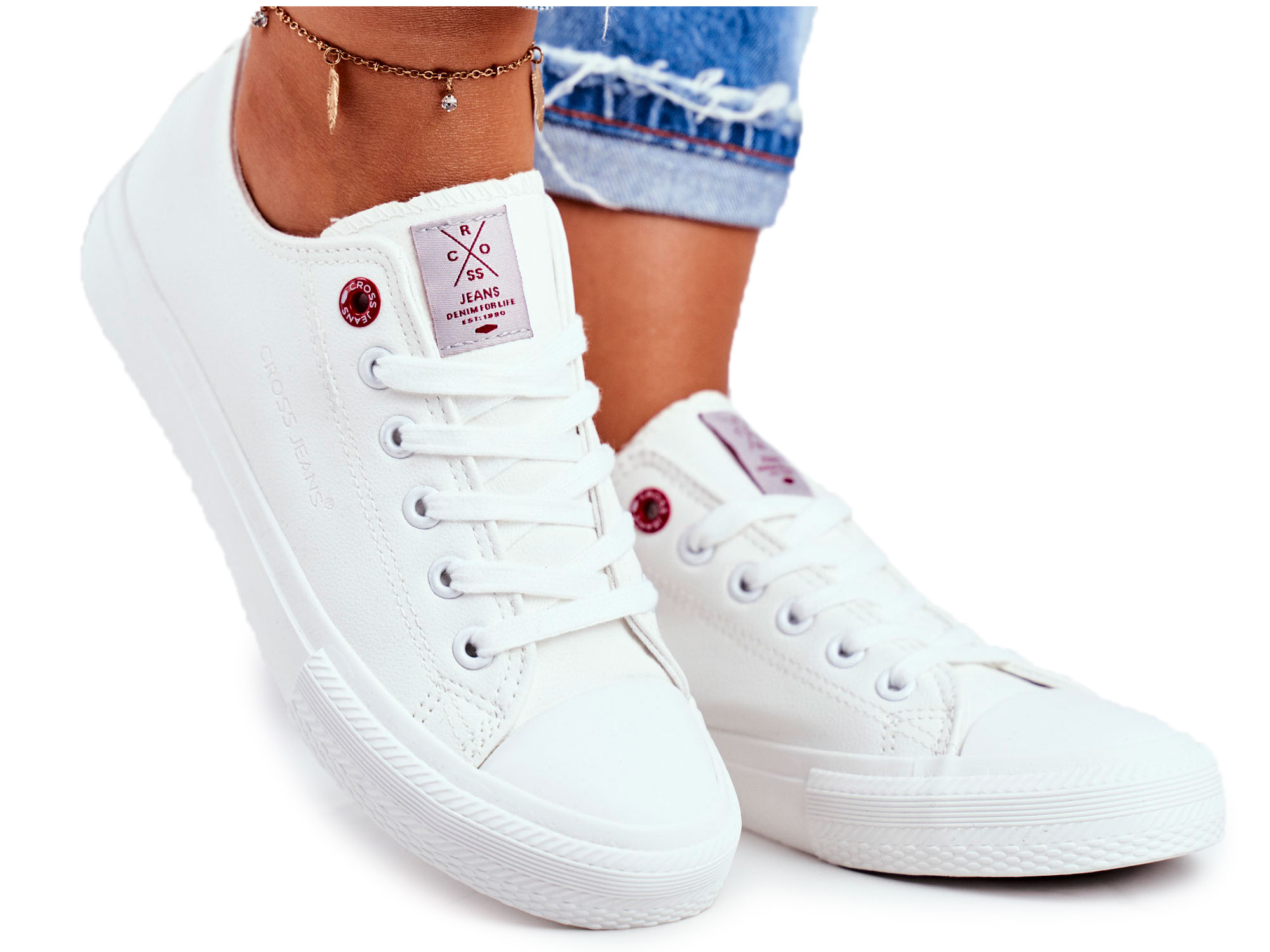 

Damskie Trampki Cross Jeans Białe DD2R4030C 37