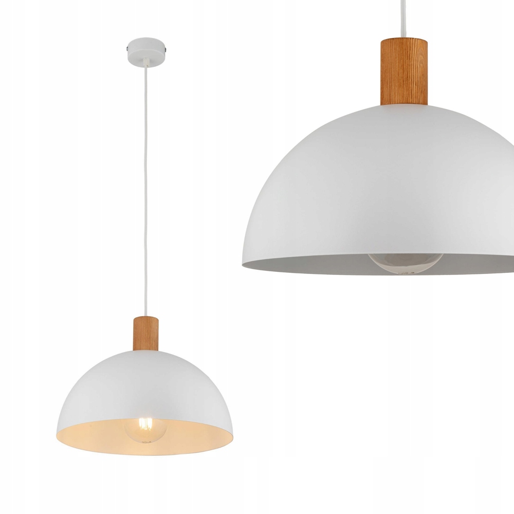 Biała lampa wisząca, styl skandynawski, do jadalni Oslo Tk Lighting