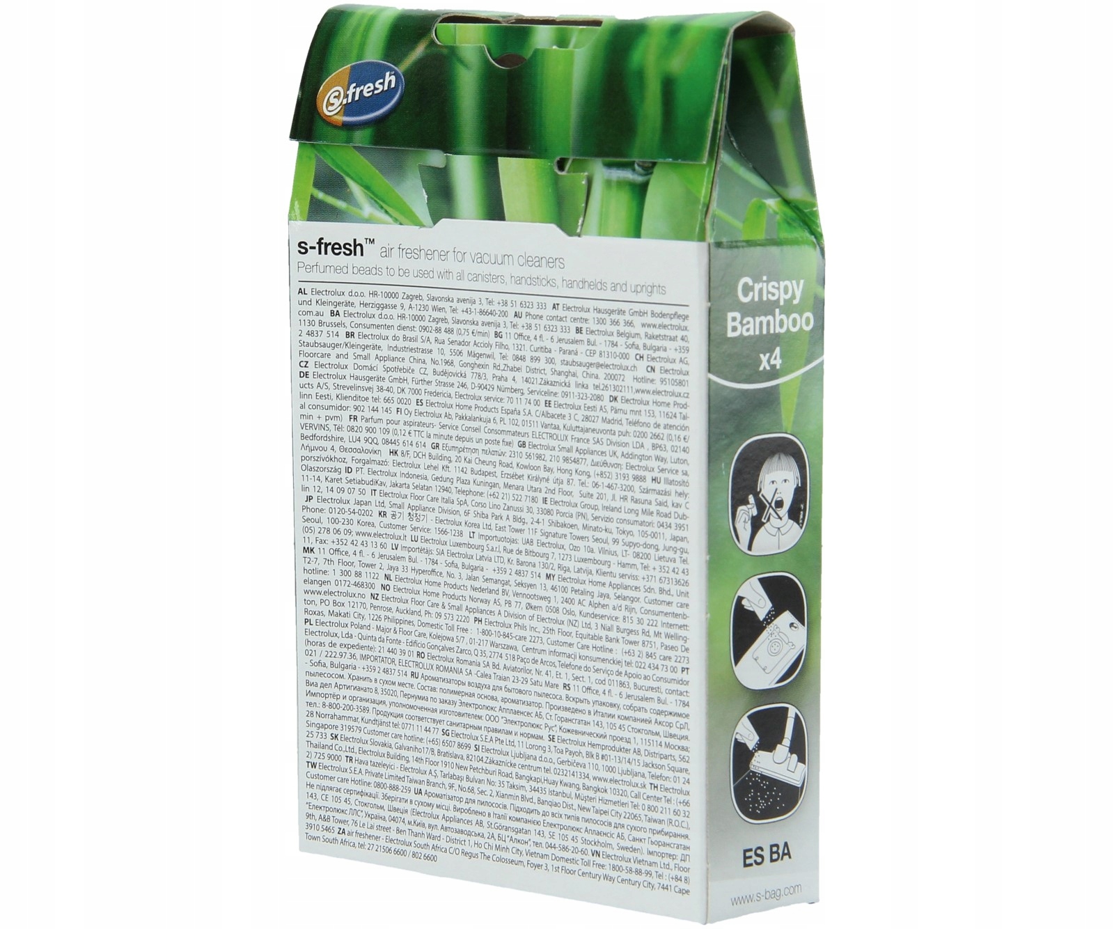 ZAPACH do odkurzacza Electrolux S-Fresh BAMBUS Rodzaj produktu wkład zapachowy