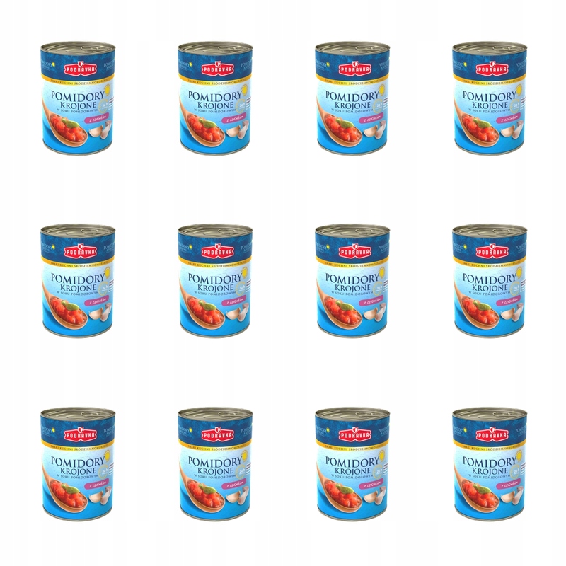 Rajčata krájená s česnekem Podravka 400 g X12