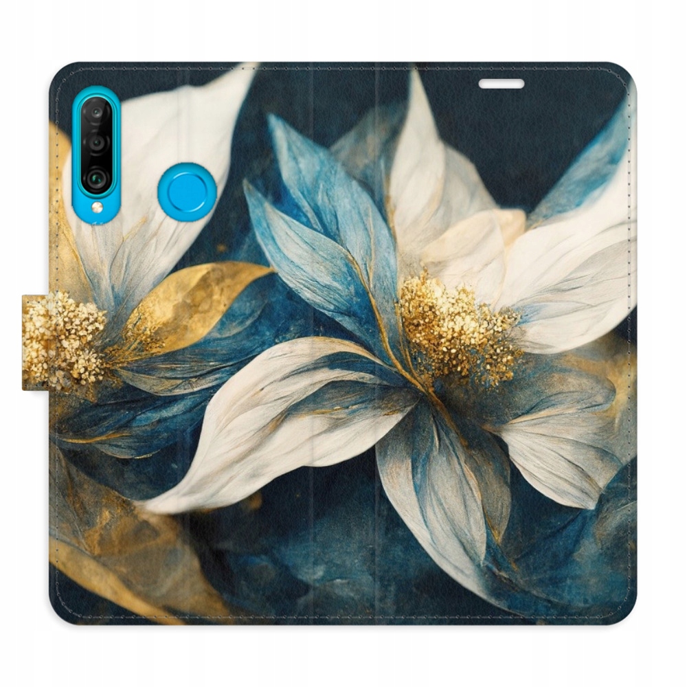 Etui z klapką iSaprio Gold Flowers do Huawei P30 Lite