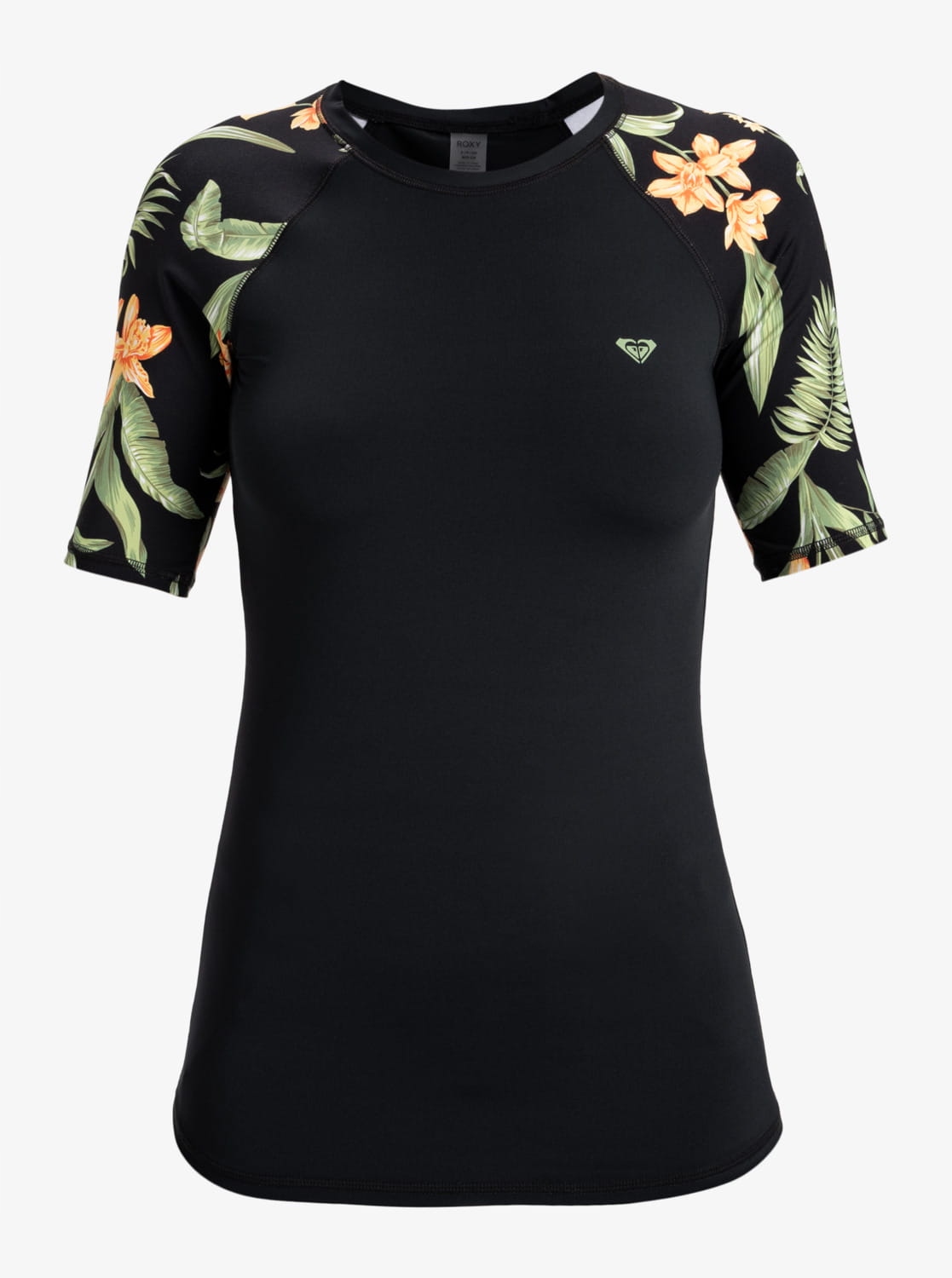 Koszulka do pływania damska ROXY Lycra Printed anthracite island escape