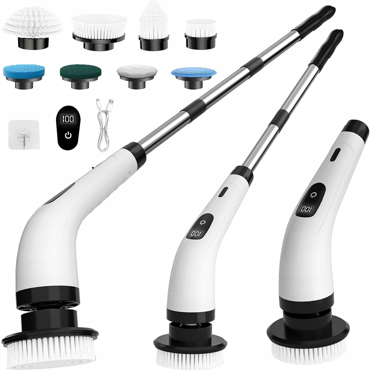 Levně Elektrický Rotační Kartáč Pro Čištění A Drhnutí S Usb