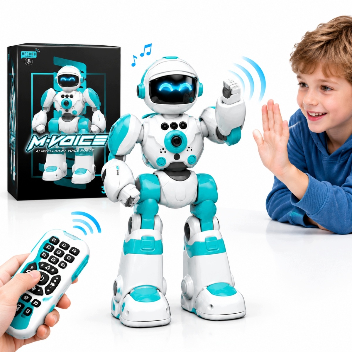 Inteligentny Robot Sterowany Gestami Z Pilotem Urodzinowy