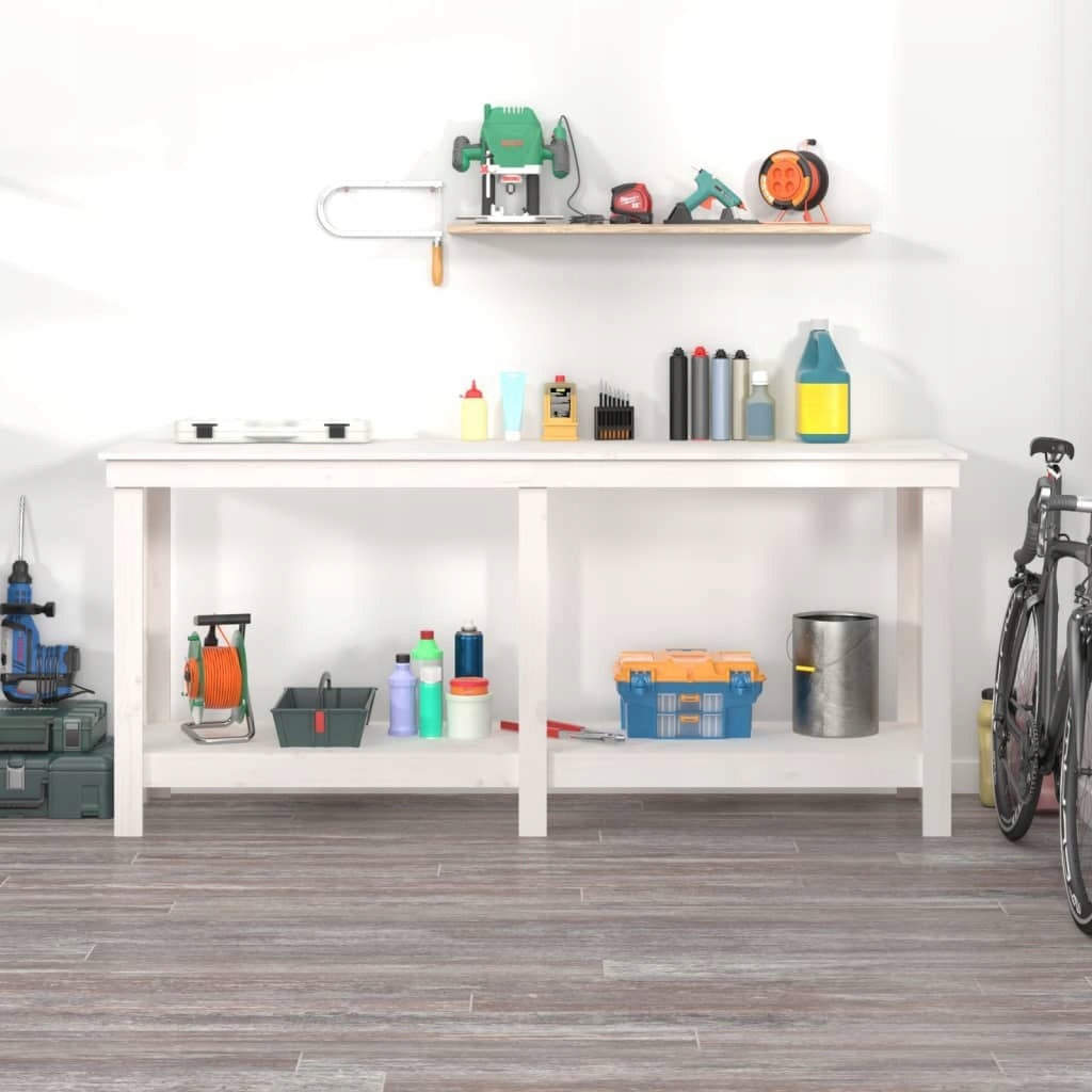 STÓŁ ROBOCZY BIAŁY 180X50X80CM DREWNO SOSNOWE Głębokość produktu 1 cm