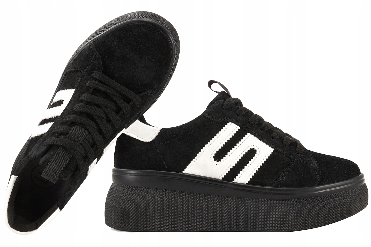 Filippo DP7175 Dámské Polobotky Tenisky Na Platformě Kožené černé 36 C