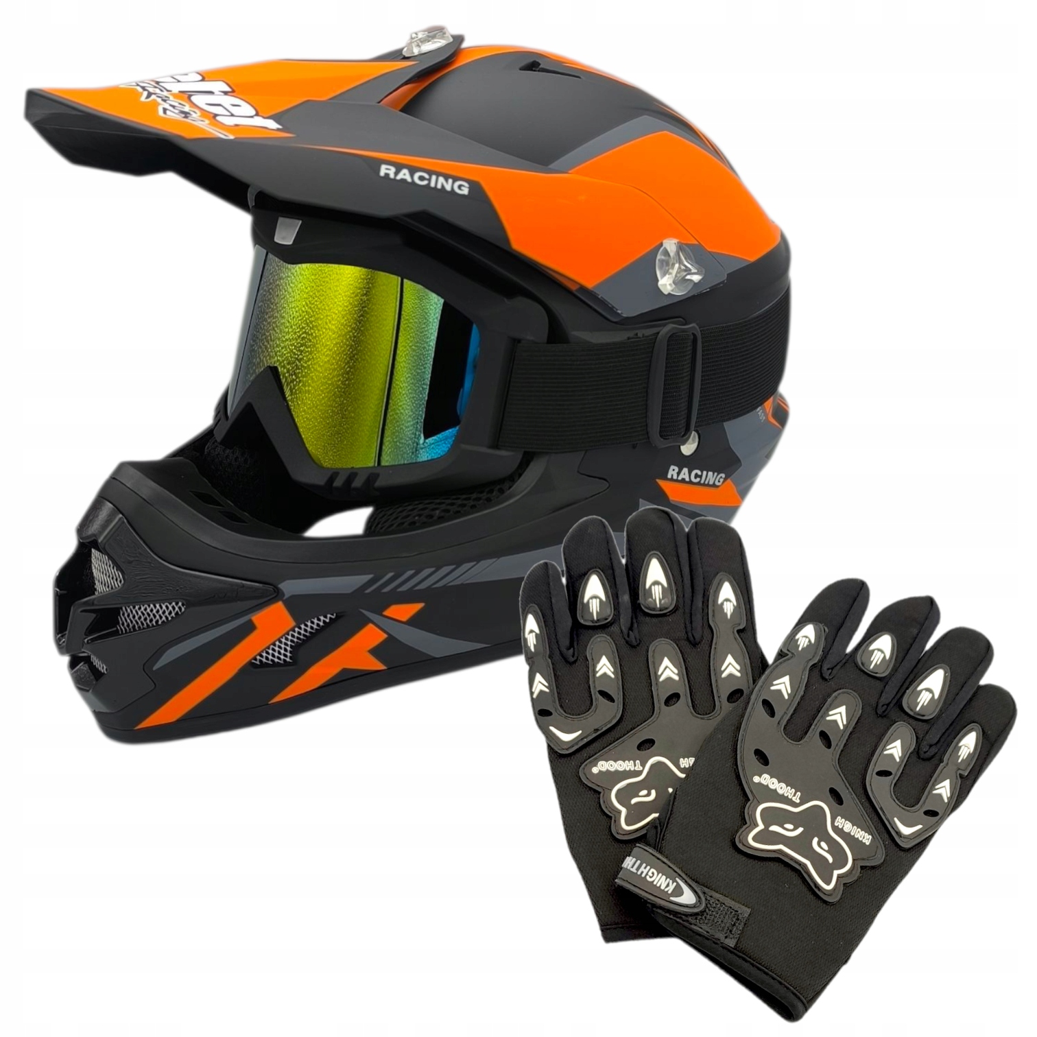 Kask Motocyklowy Cross Enduro Atv Mtb Downhill Zestaw XXL