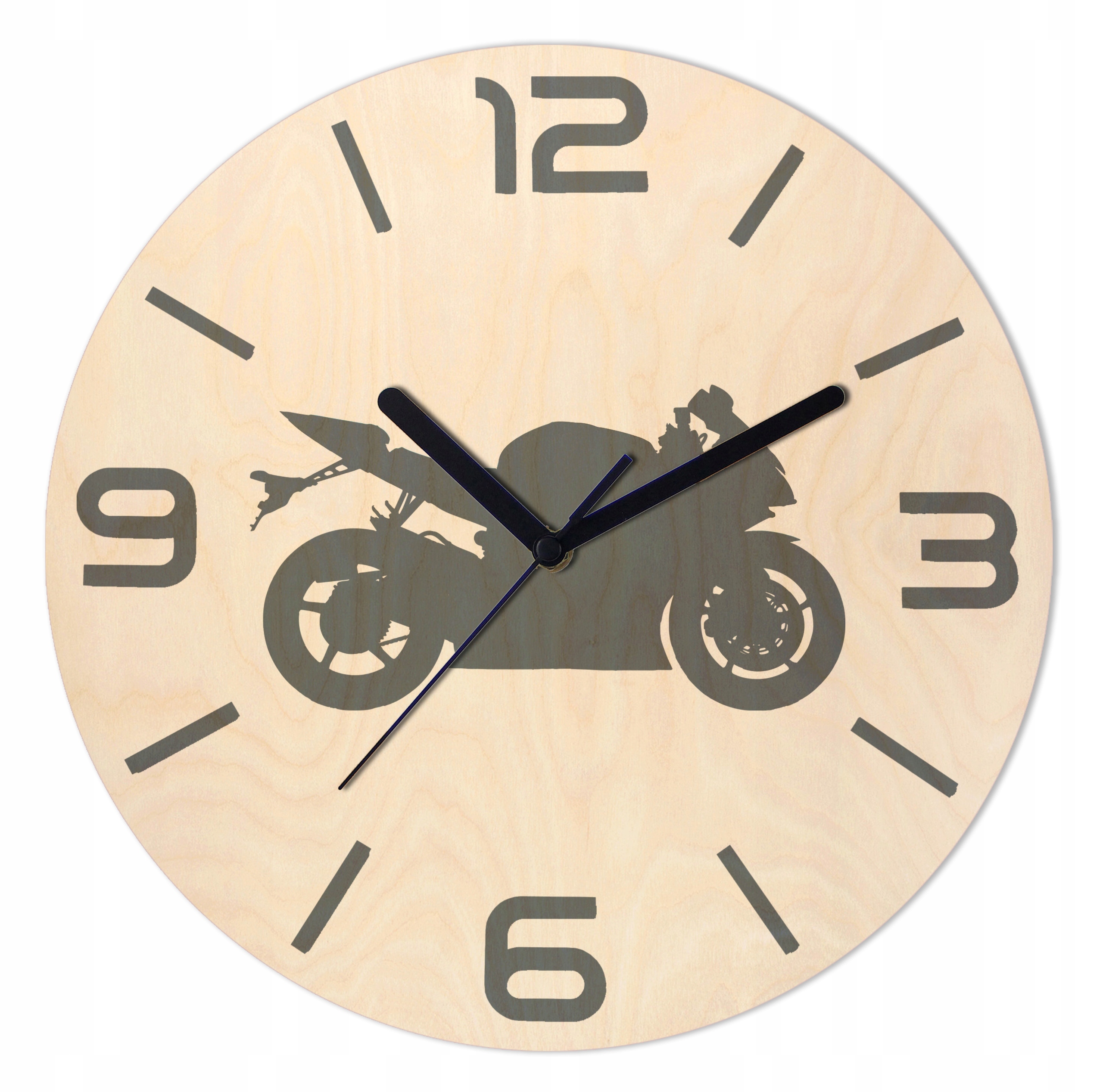 

Zegar Ścienny Motocykl Drewniany 20cm na ścianę