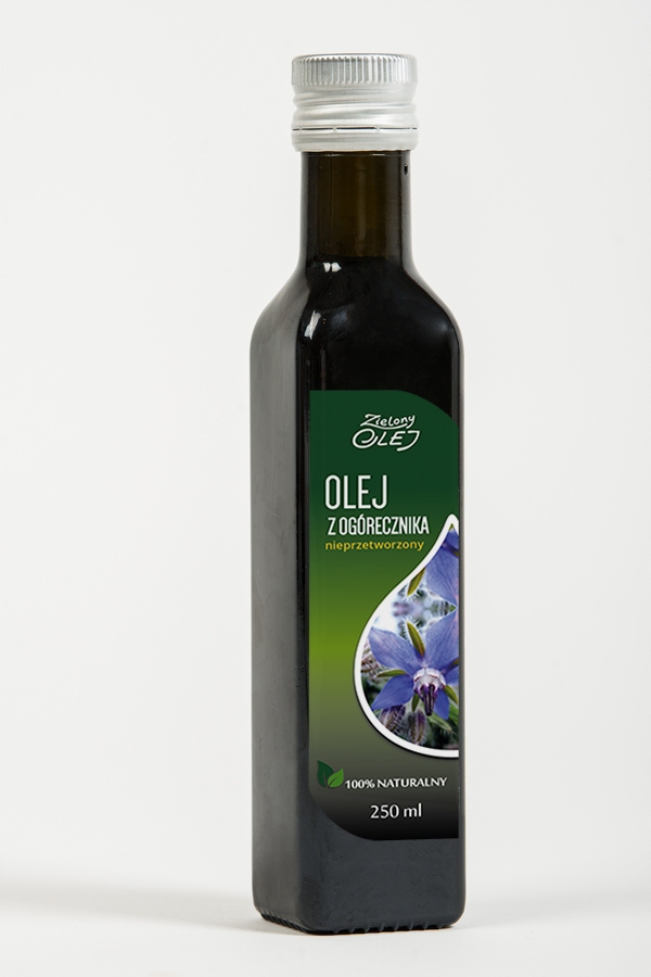 Olej Z Ogórecznika Lekarskiego 250ml nierafinowany Zielony Olej