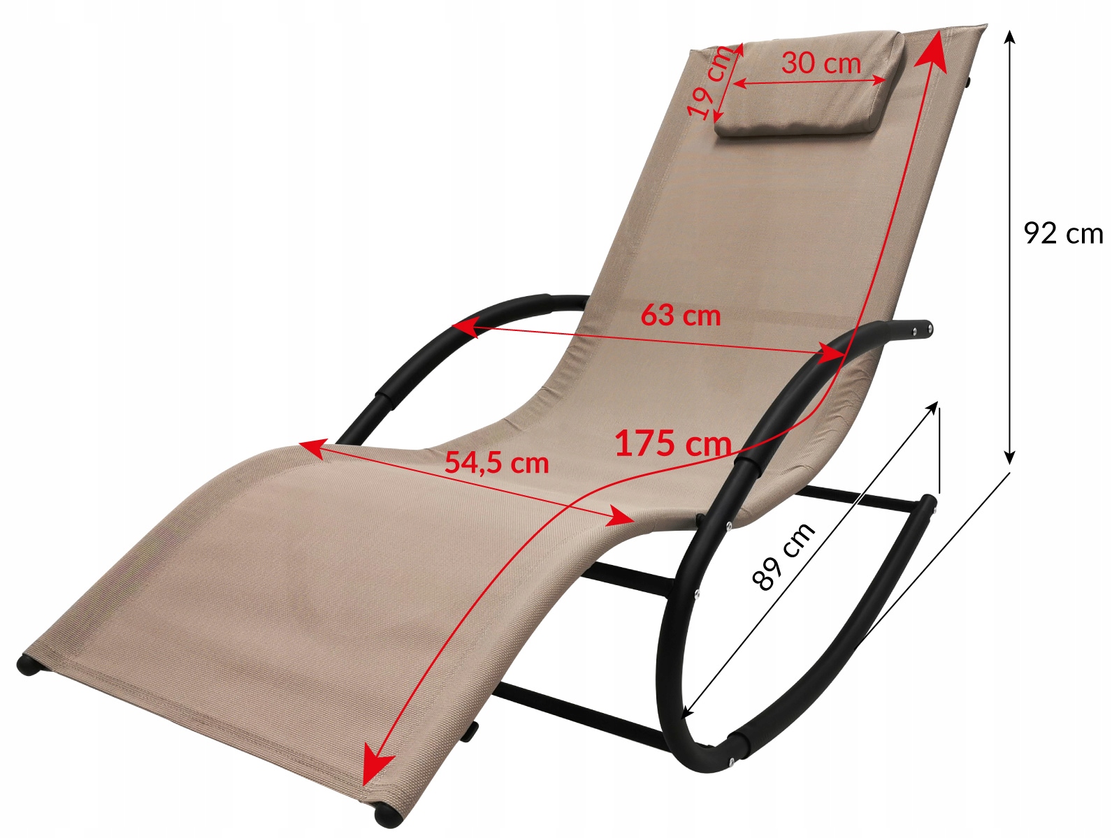 FOTEL BUJANY LEŻANKA LEŻAK OGRODOWY BUJAK Maksymalne obciążenie 120 kg