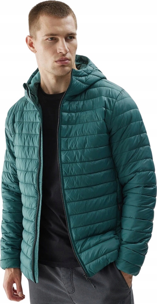 Pánská Péřová Bunda 4F M240 Zelená 4FAW23T r M