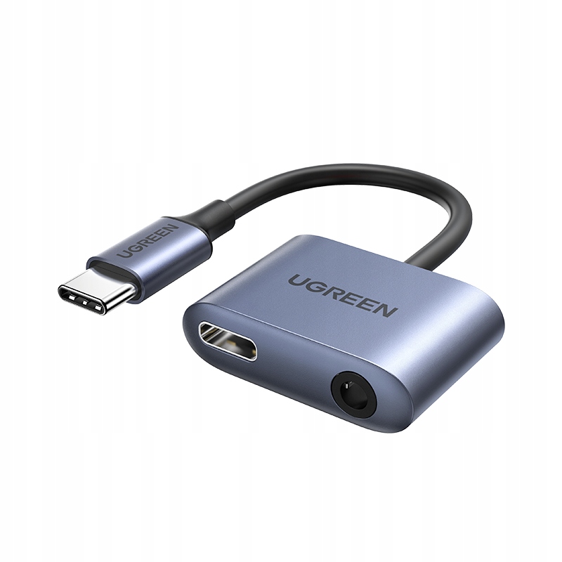Adaptér audio adaptéru Usb-c Usb-c mini jack 3.5 mm šedý