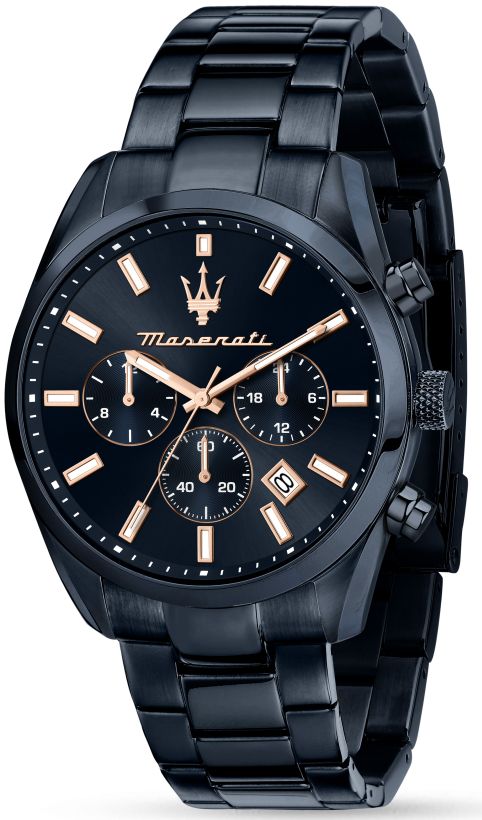 Pánské Hodinky Maserati R8873626003 Módní Chrono S Datem, Modré 43 mm Box