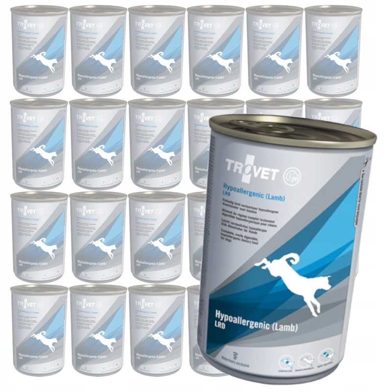 Levně Trovet Hypoallergenic Lrd Lamb 24x400g Vlhké Krmivo pro psa s jehněčím masem