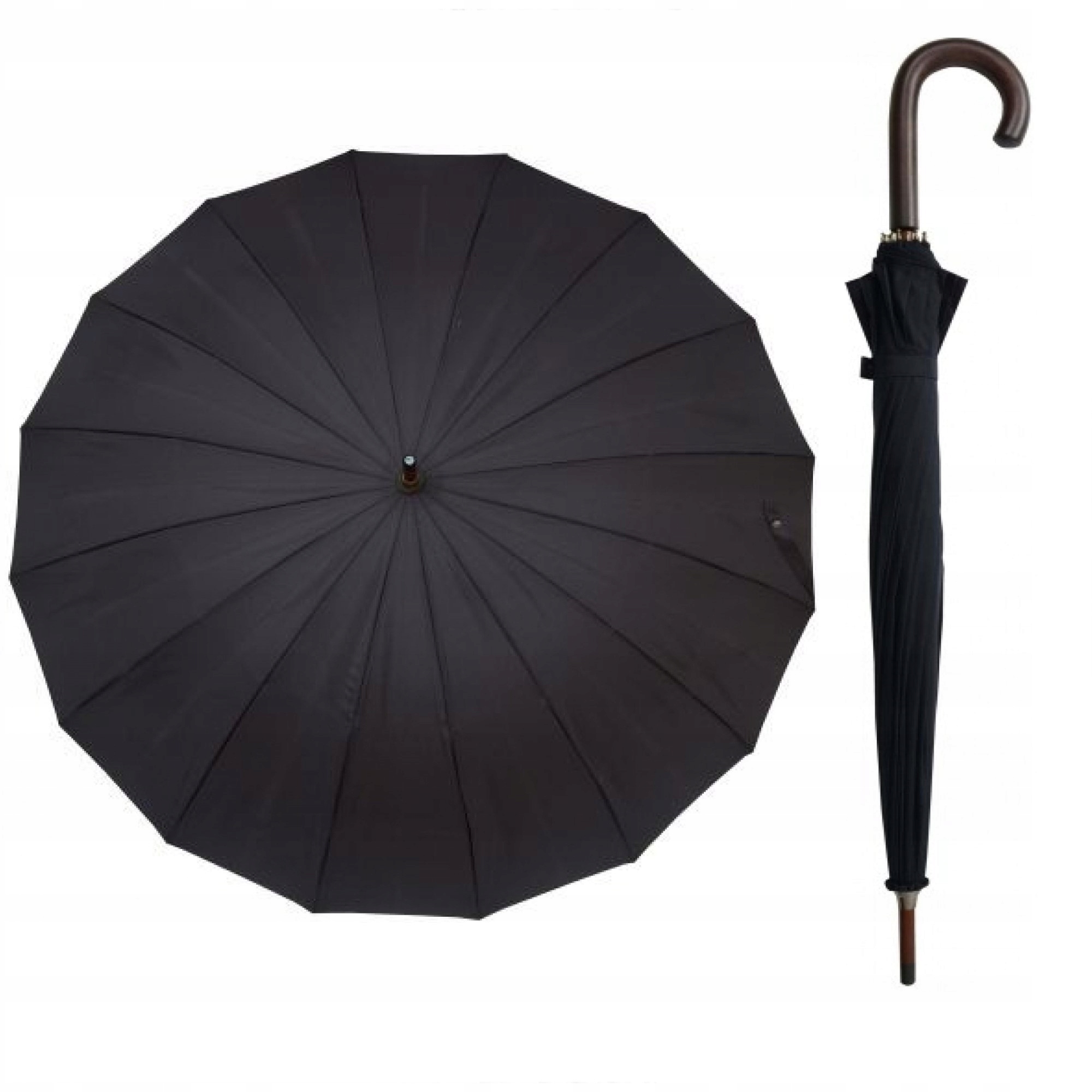 Parasol męski Parasolka długa Doppler London 16 klinów drewniana rączka Vip