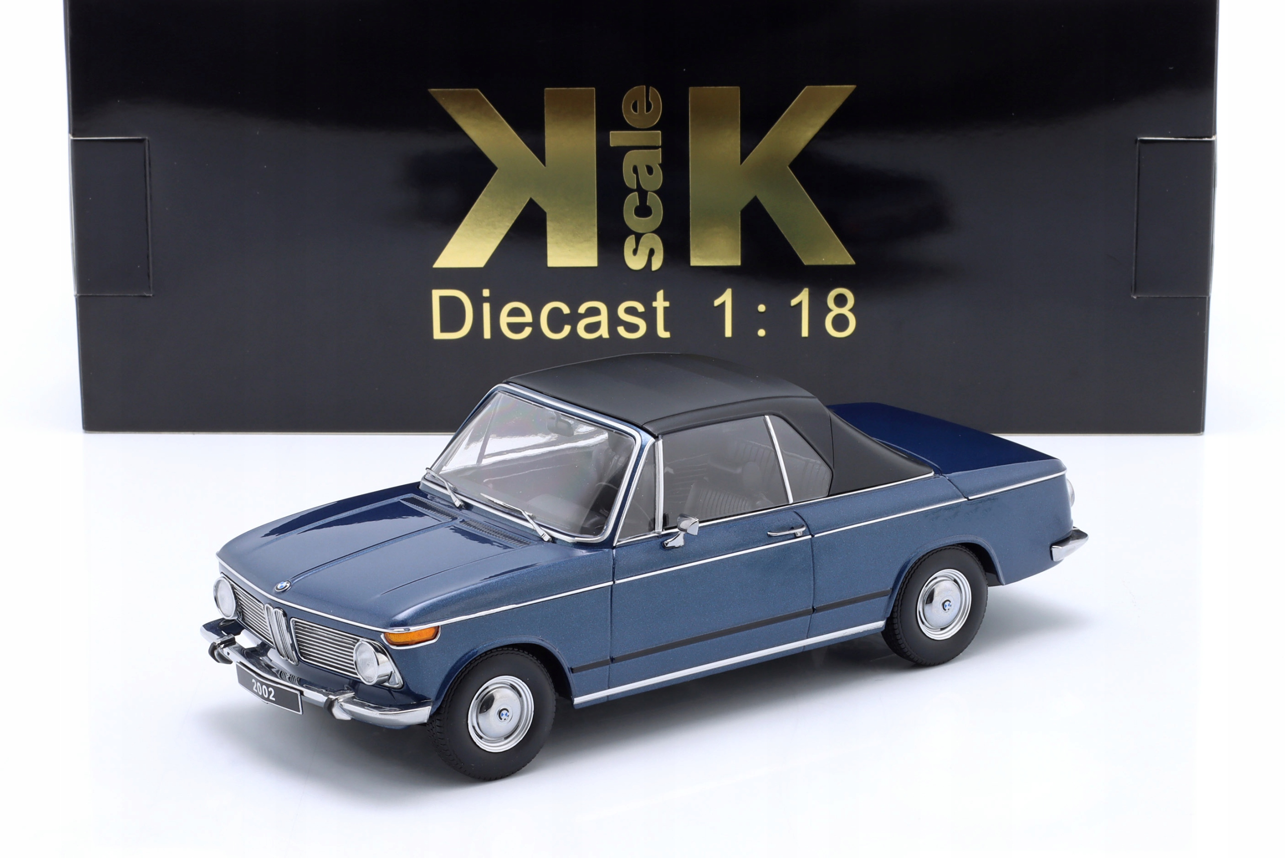 Kk Scale Bmw 2002 Cabriolet 1971 Tmavě modrá metalíza 1:18