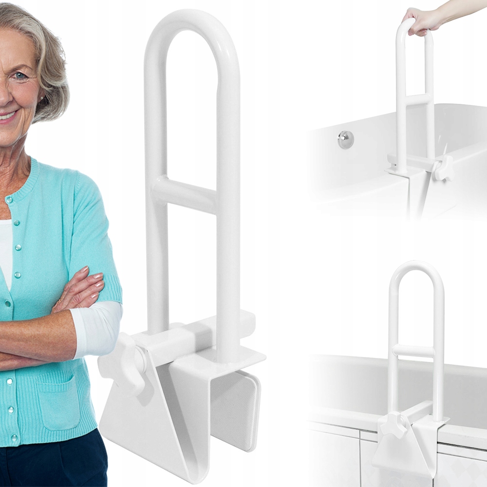 Uchwyt Do Wanny Poręcz Wannowa Uchwyt Podpórka Biały Dla Starszy