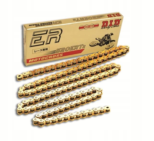 Motokrosová reťaz DID Chain 520ER-T3 Sdh 118 L Zlatá/Zlatá 4525516906401