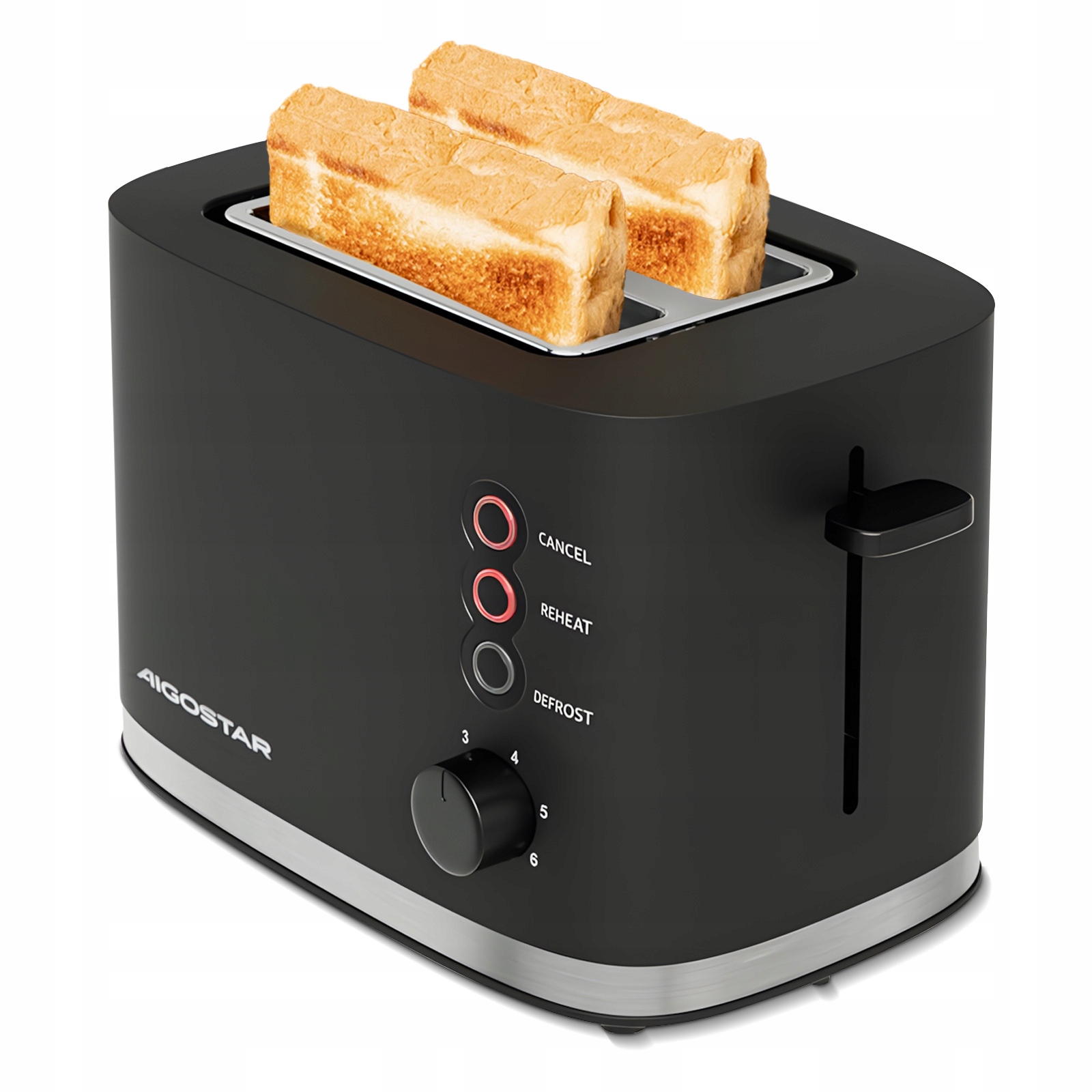 Toster Aigostar Energy 800W Rozmrażanie 7 Stopni Czarny