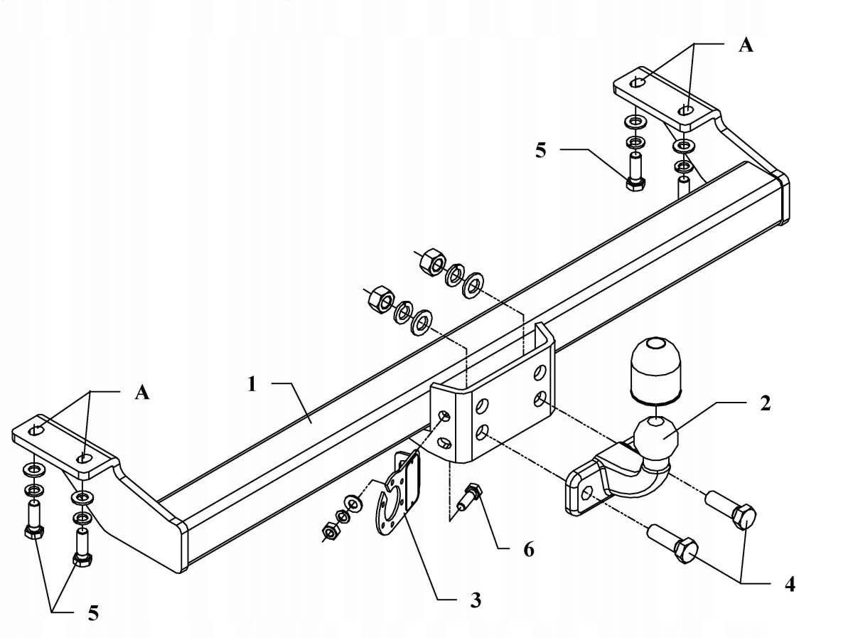 Hak holowniczy TOYOTA RAV4 I 1994-2000 7pin Producent Auto-hak