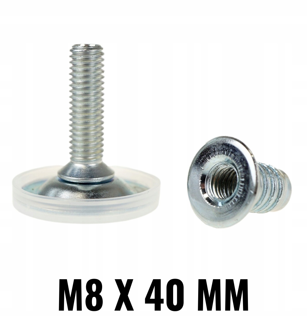 

Stopka do mebli, wkręcana nóżka M8 x 40 gniazdo