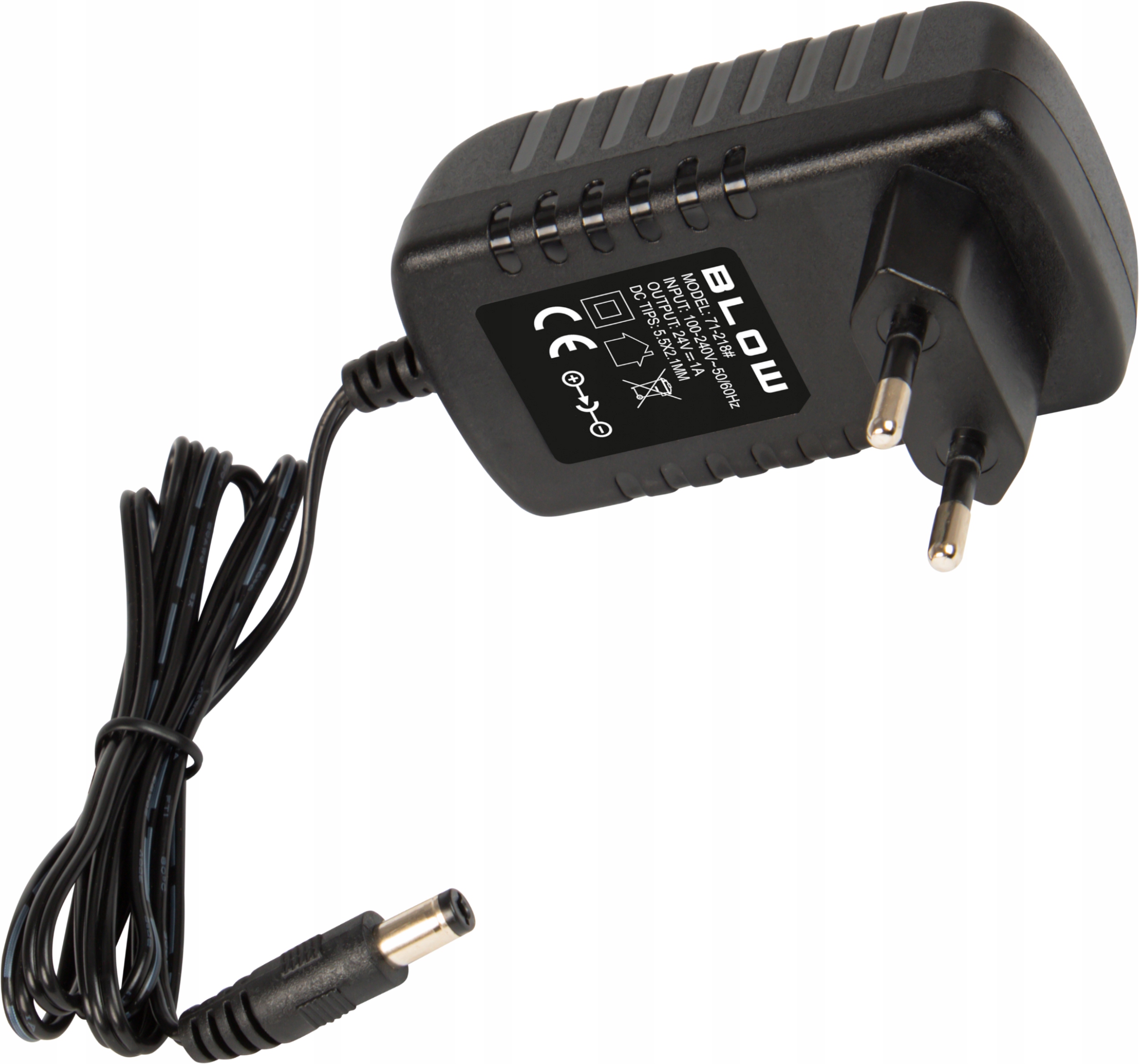 Zasilacz impulsowy Blow 24V 1A 24W wtyk 2,1/5,5 mm (+)