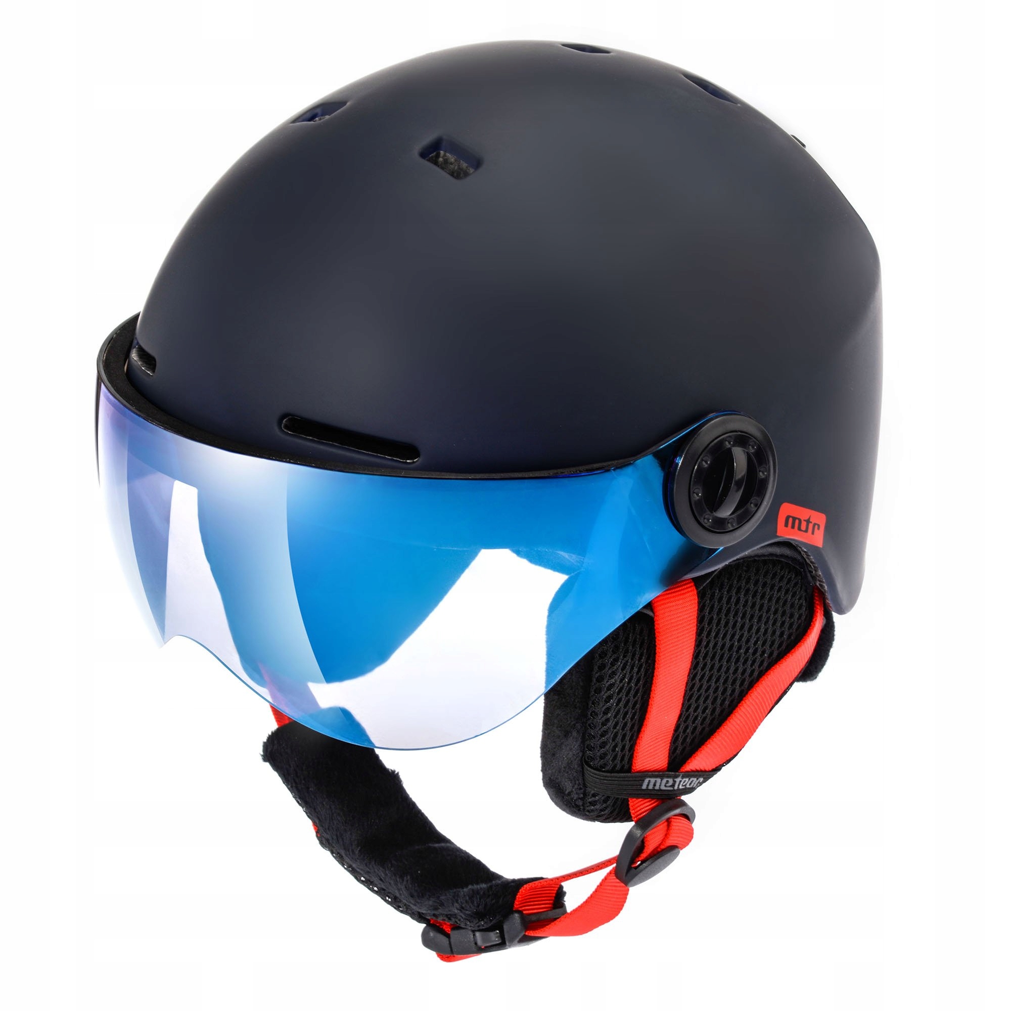 Kask Narciarski Z Szybą Meteor Falven Head Lock Air Flow S 53-55 filtr S2
