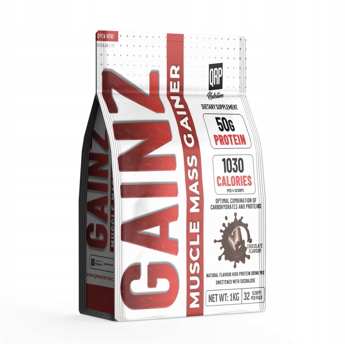 Qrp Nutrition Gainz – výživa na svalovou hmotu 6,8 kg, příchuť