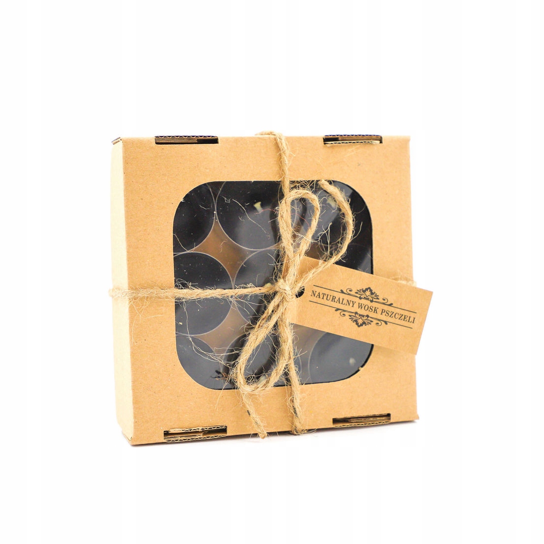 

Świece z wosku pszczelego tealight czarne 9szt