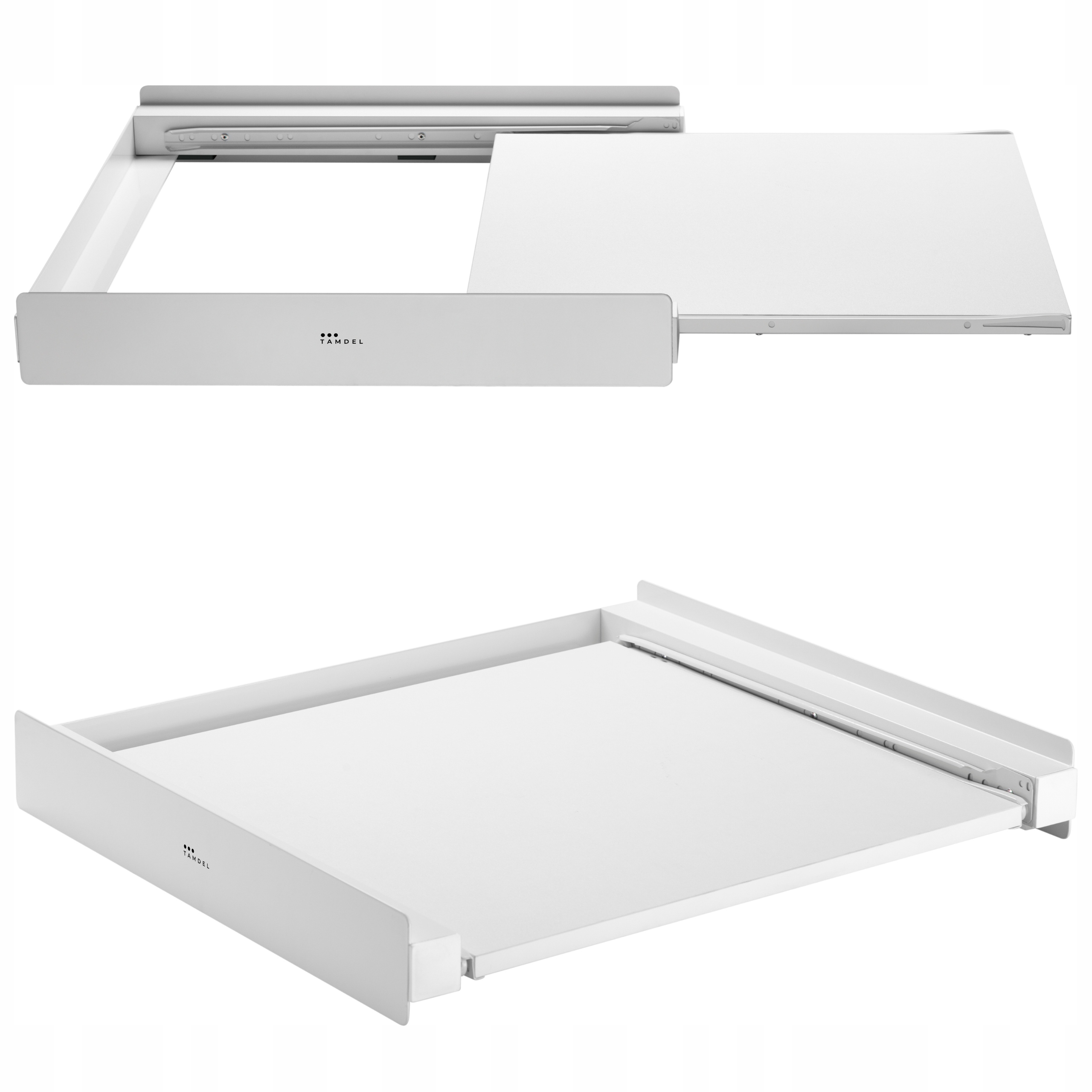 Łącznik do pralka suszarka uniwersalny 60cm z półką Solidny Aluminium Mdf