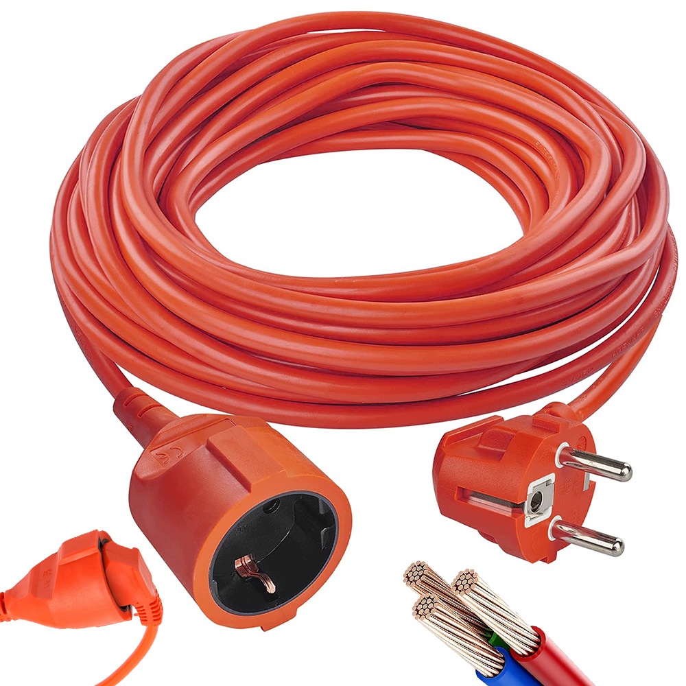 Prodlužovací Kabel 30 m 3x0.75 mm² oranžový, stavební kabel IP44