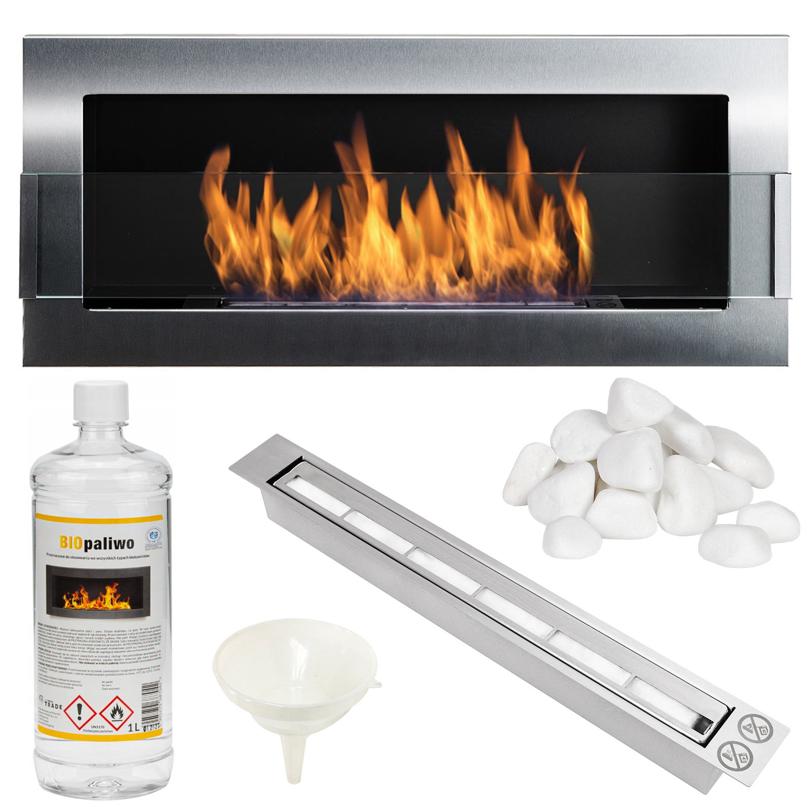 Biokrb 90x40 inox s závěsným sklem