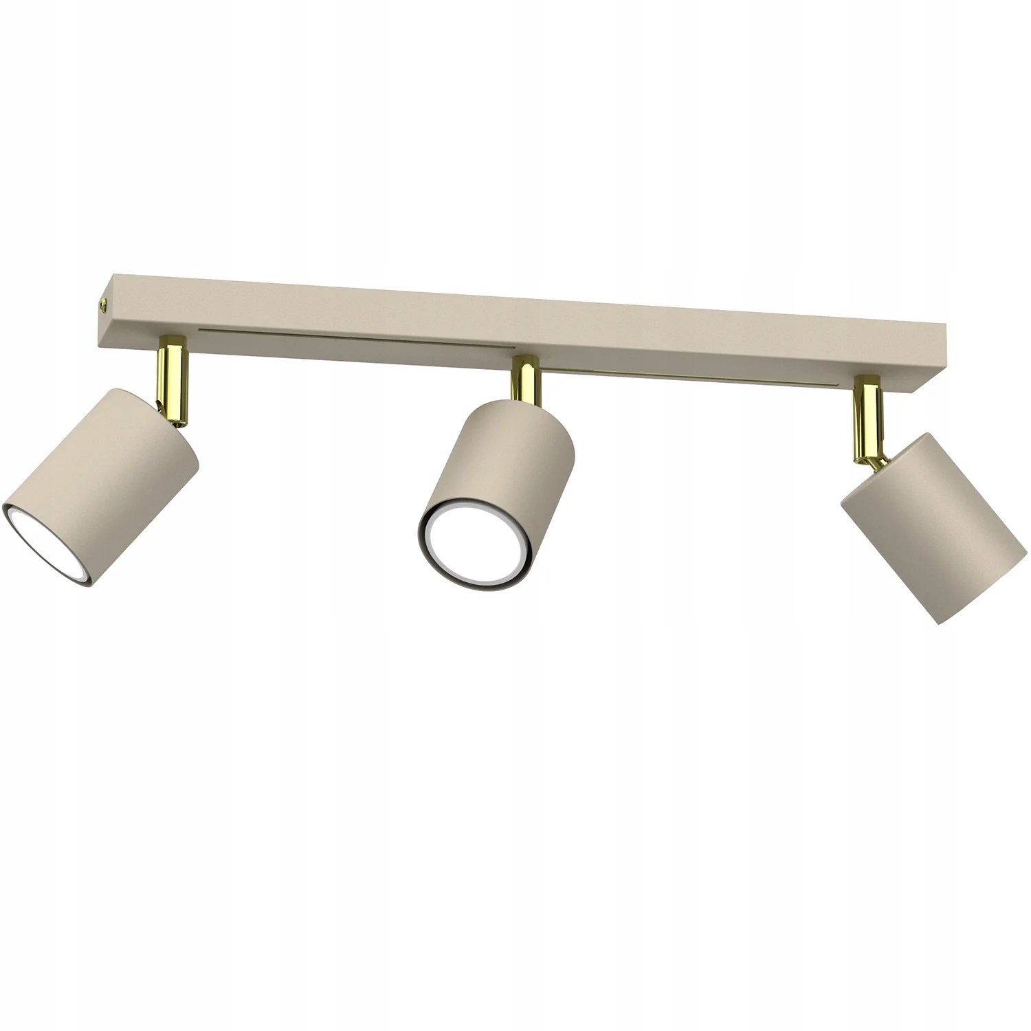 Stropní svítidlo trojitá krémová zlatá 3 reflektory lišta 40 cm Luminex