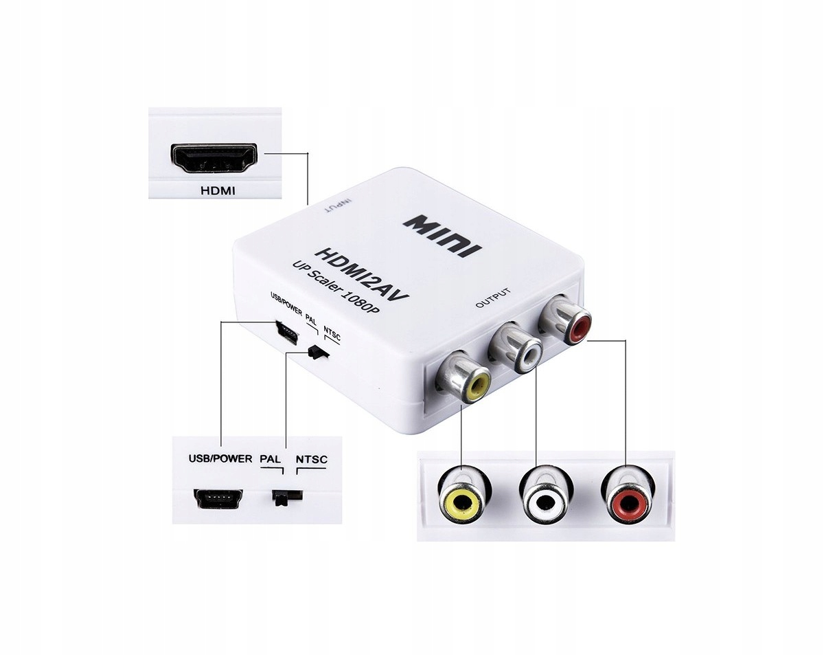 Konwerter HDMI do Composite Video CVBS analog Rodzaj konwerter