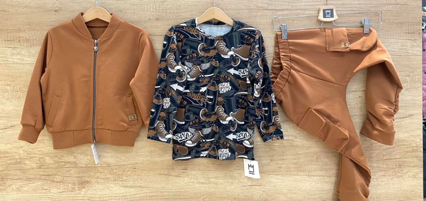 Dres MIMI bluza bojówki karmel ocieplane 116/122 Marka Inna marka