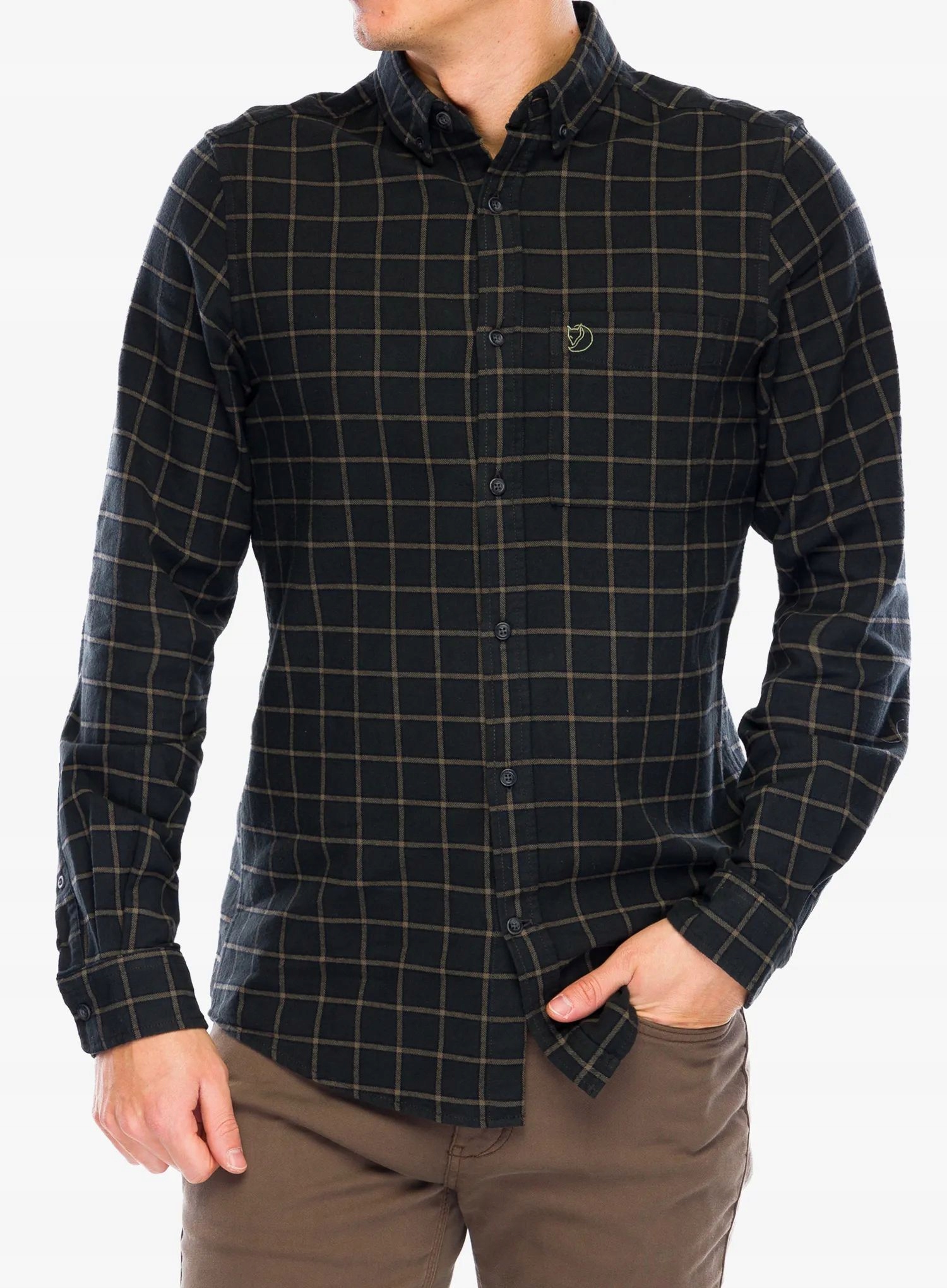 Turistická košile Fjallraven Ovik Flannel Shirt tmavě šedá S
