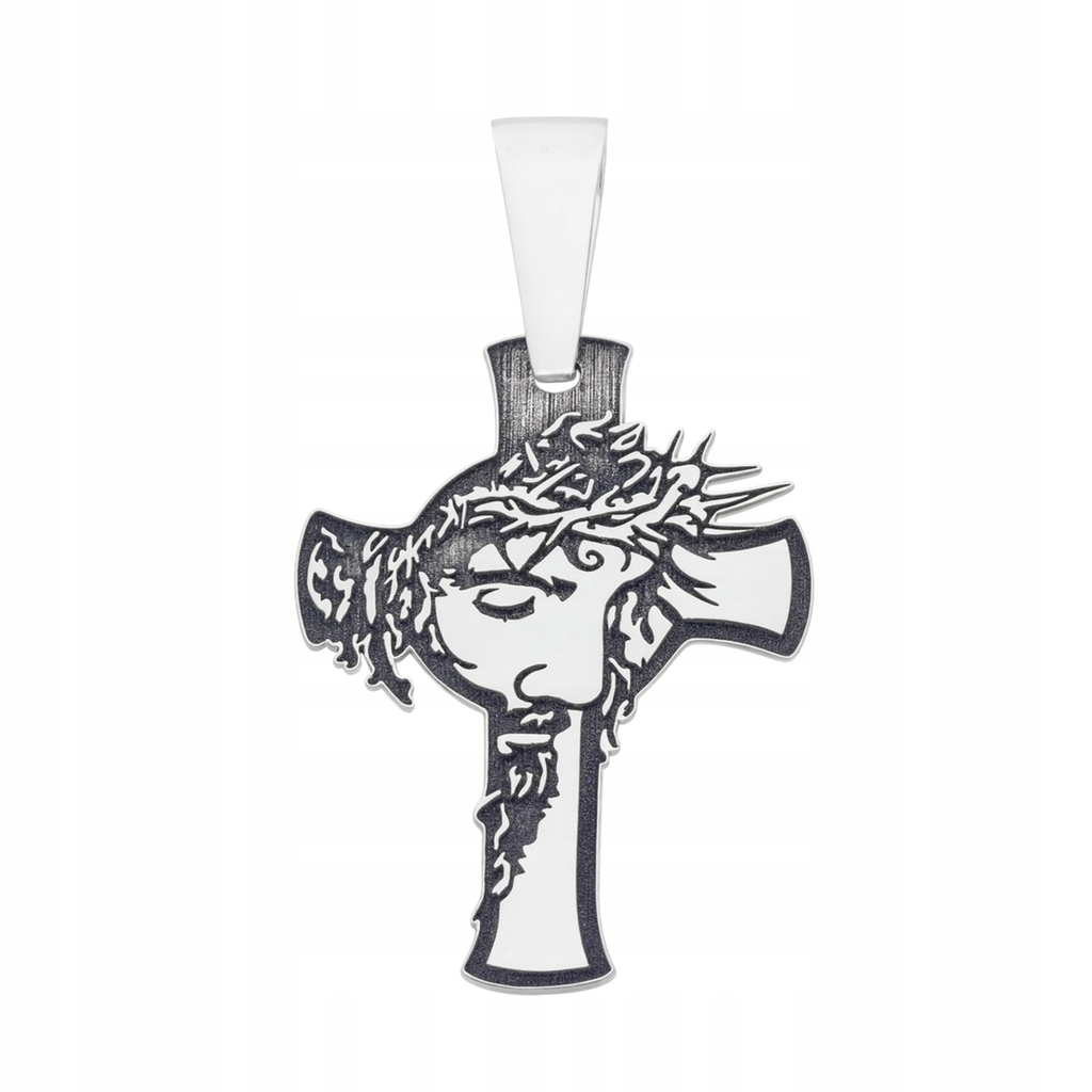 Stříbrný křížek Ag 925 s obrázkem Ježíše KC011RL