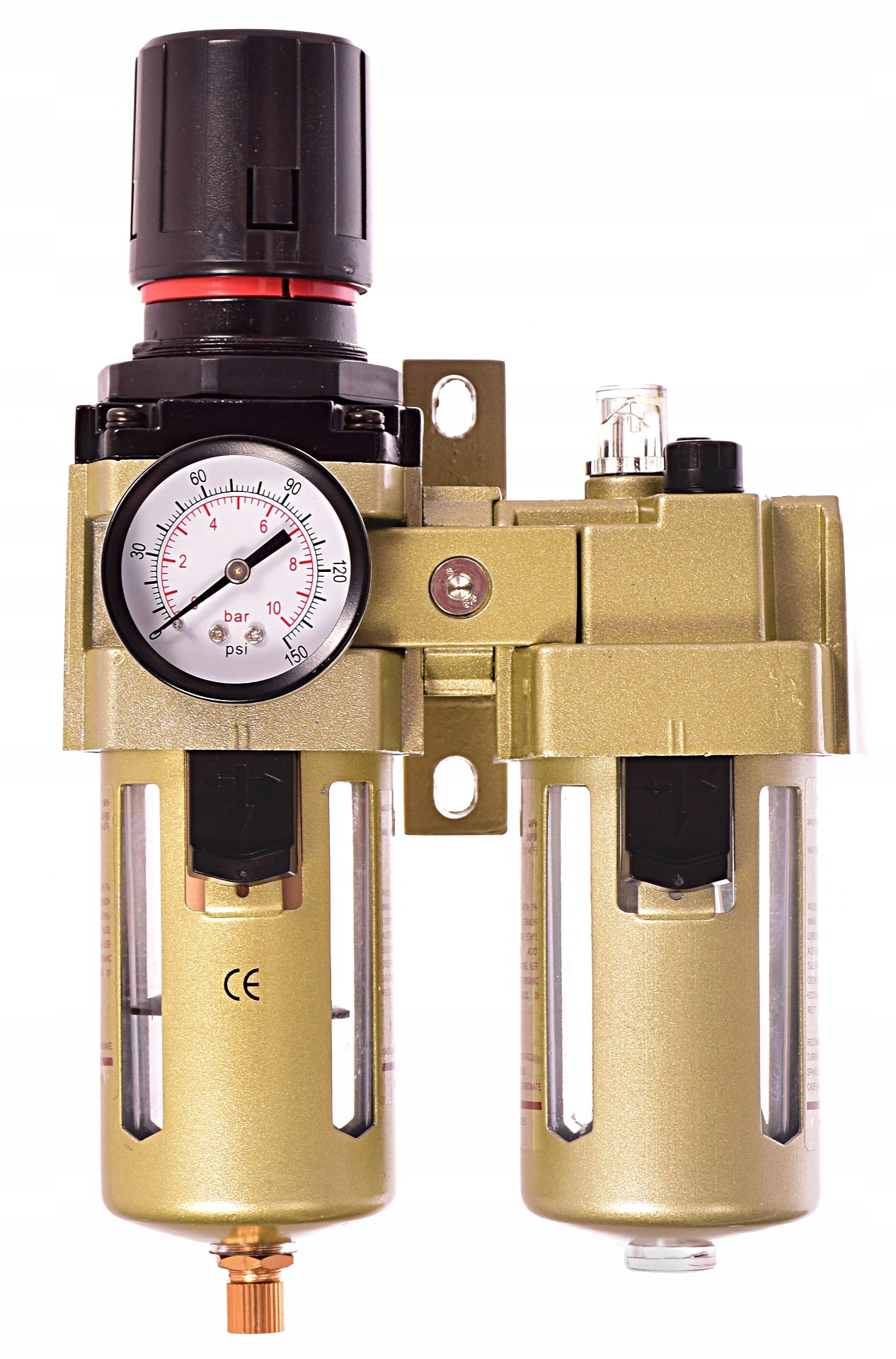 Sestava Přípravy Vzduchu 1/4" Regulace 0-10 Bar 4000 L Olejovač 45 ML