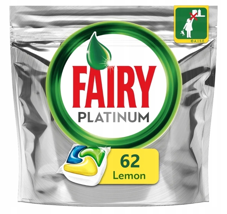 Levně Kapsle do myčky nádobí Fairy Platinum 62 kusů